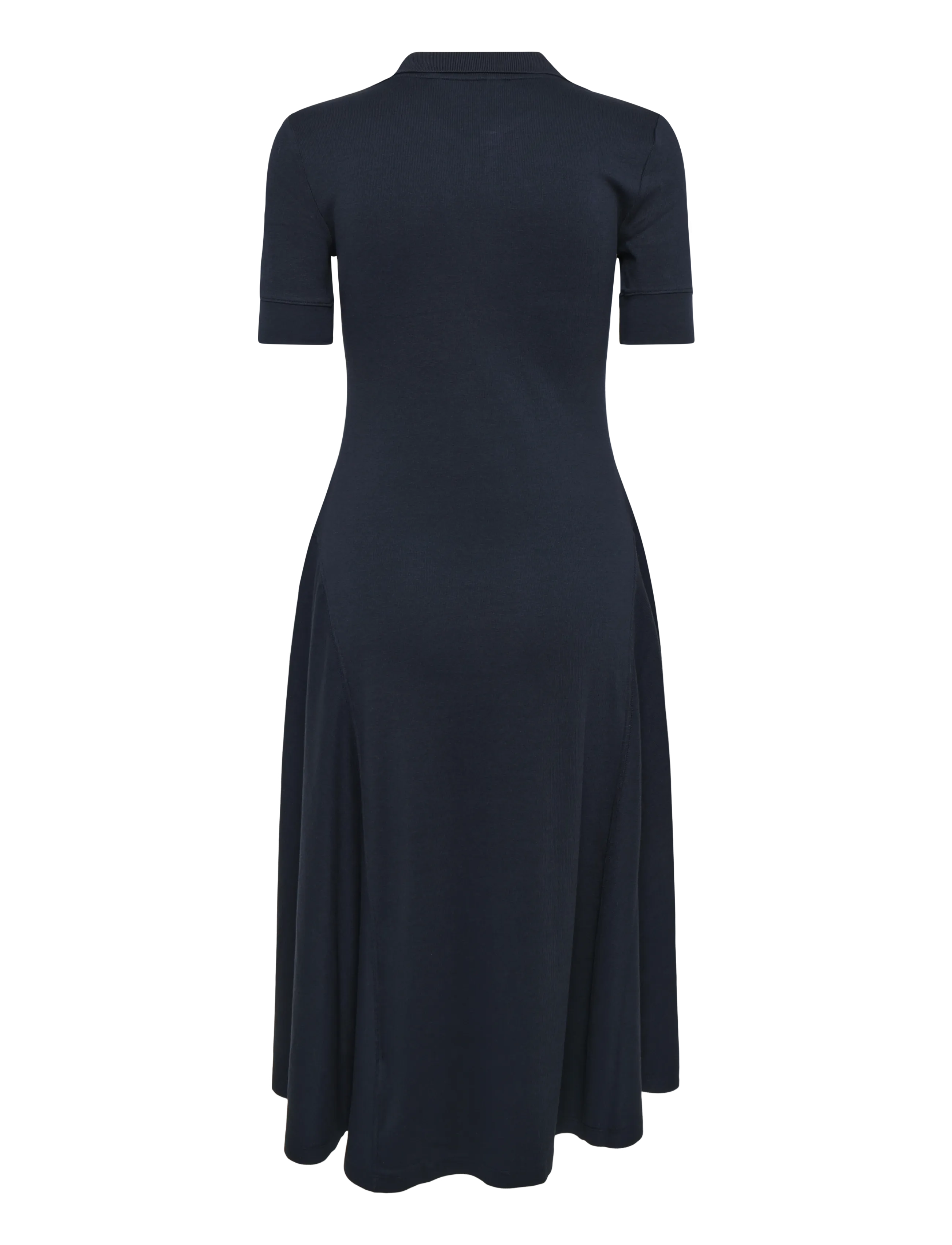 Lauren Ralph Lauren - Rib-Knit Elbow-Sleeve Polo Dress - skjortekjoler - lauren navy - 2