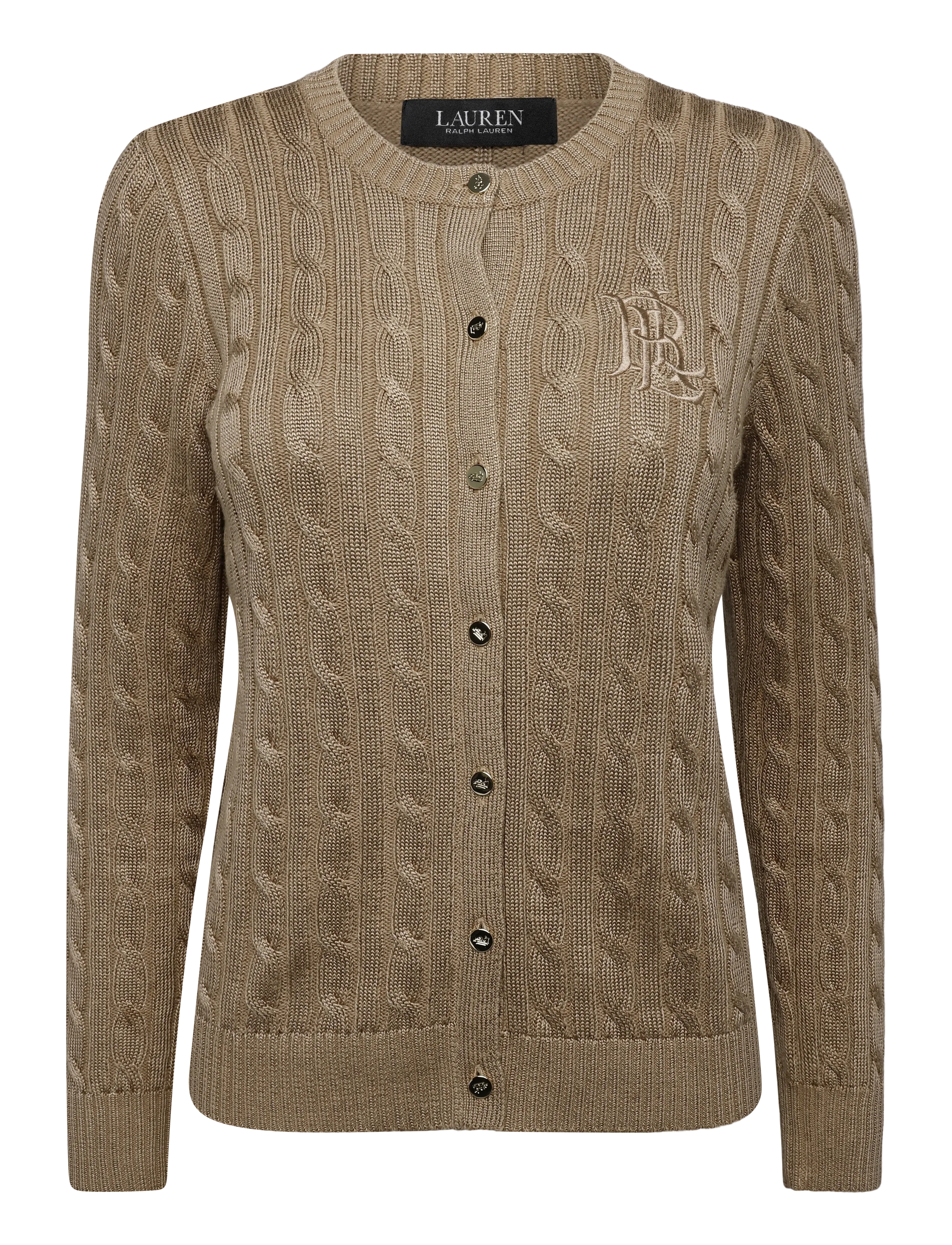 Lauren Ralph Lauren Cable-Knit Cotton-Blend Cardigan - Igapäevane stiil - LAUREN CAMEL / brown
