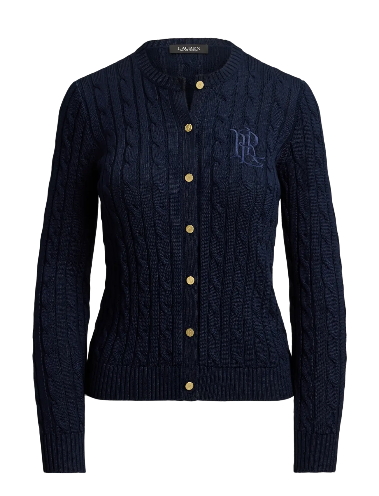 Lauren Ralph Lauren - Cable-Knit Cotton-Blend Cardigan - lauren navy - 1