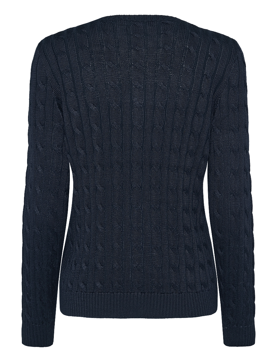 Lauren Ralph Lauren - Cable-Knit Cotton-Blend Cardigan - strickjacken - lauren navy - 2