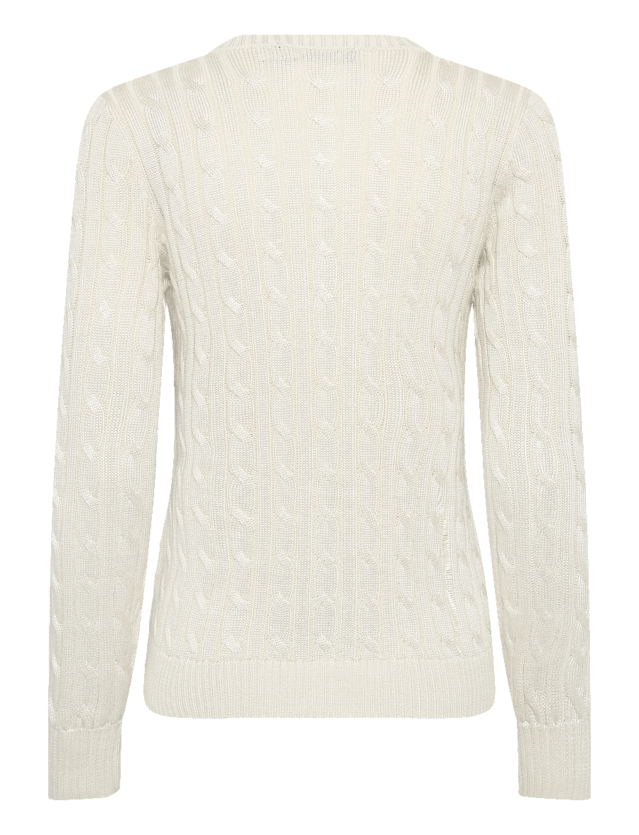 Lauren Ralph Lauren - Cable-Knit Cotton-Blend Cardigan - strickjacken - mascarpone cream - 2