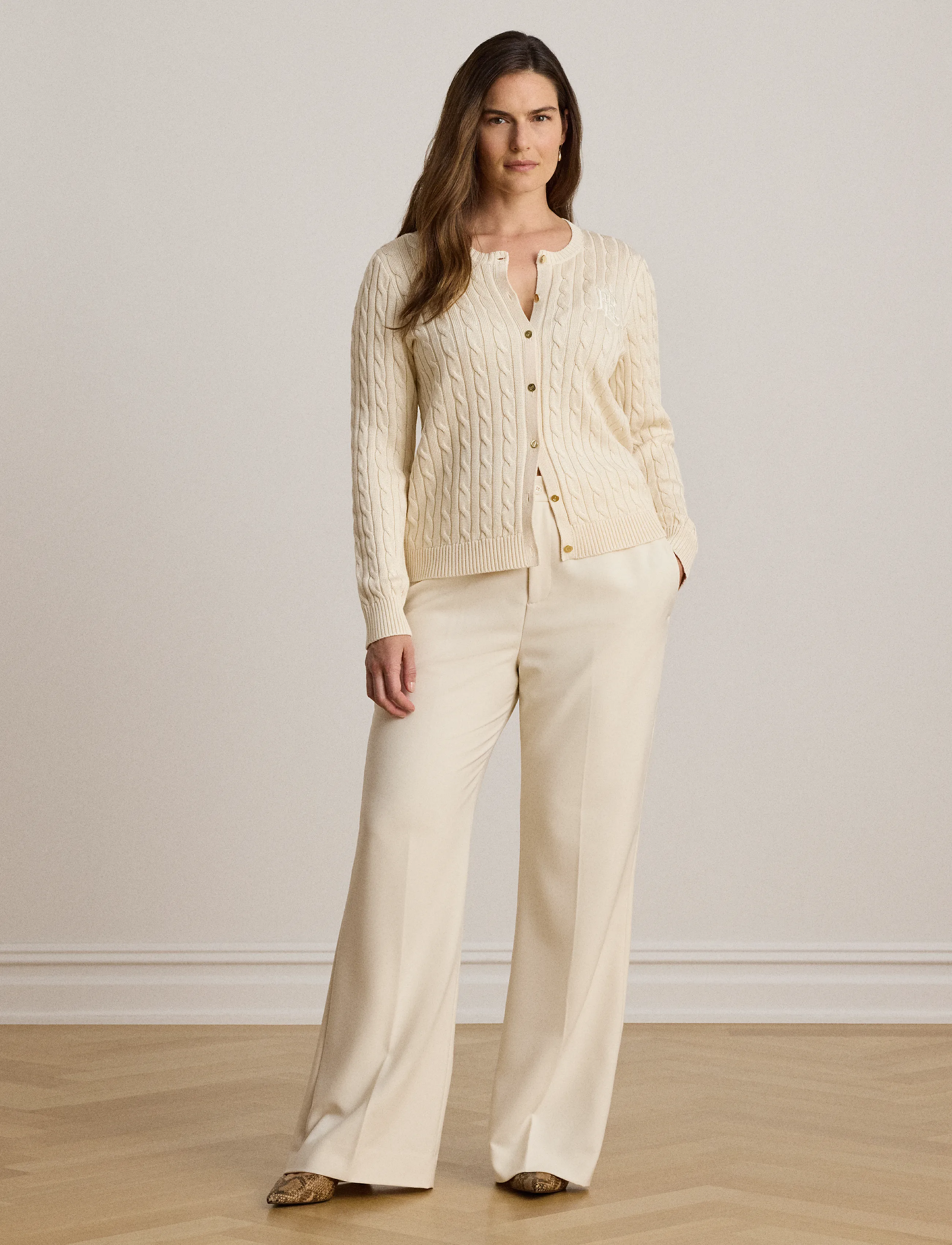 Lauren Ralph Lauren Cable-Knit Cotton-Blend Cardigan dam – bild 7