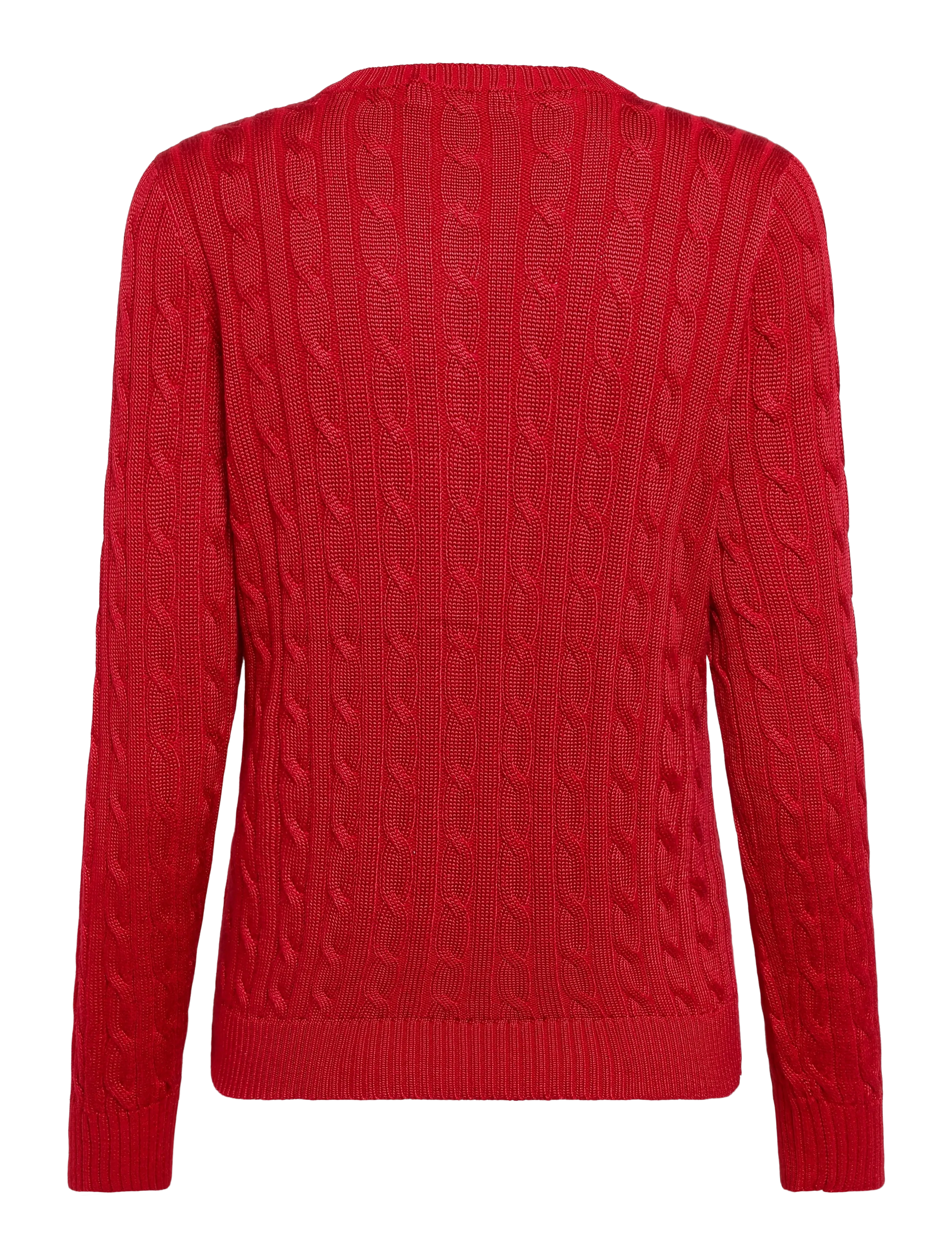Lauren Ralph Lauren - Cable-Knit Cotton-Blend Cardigan - kardiganid - ralph red - 3