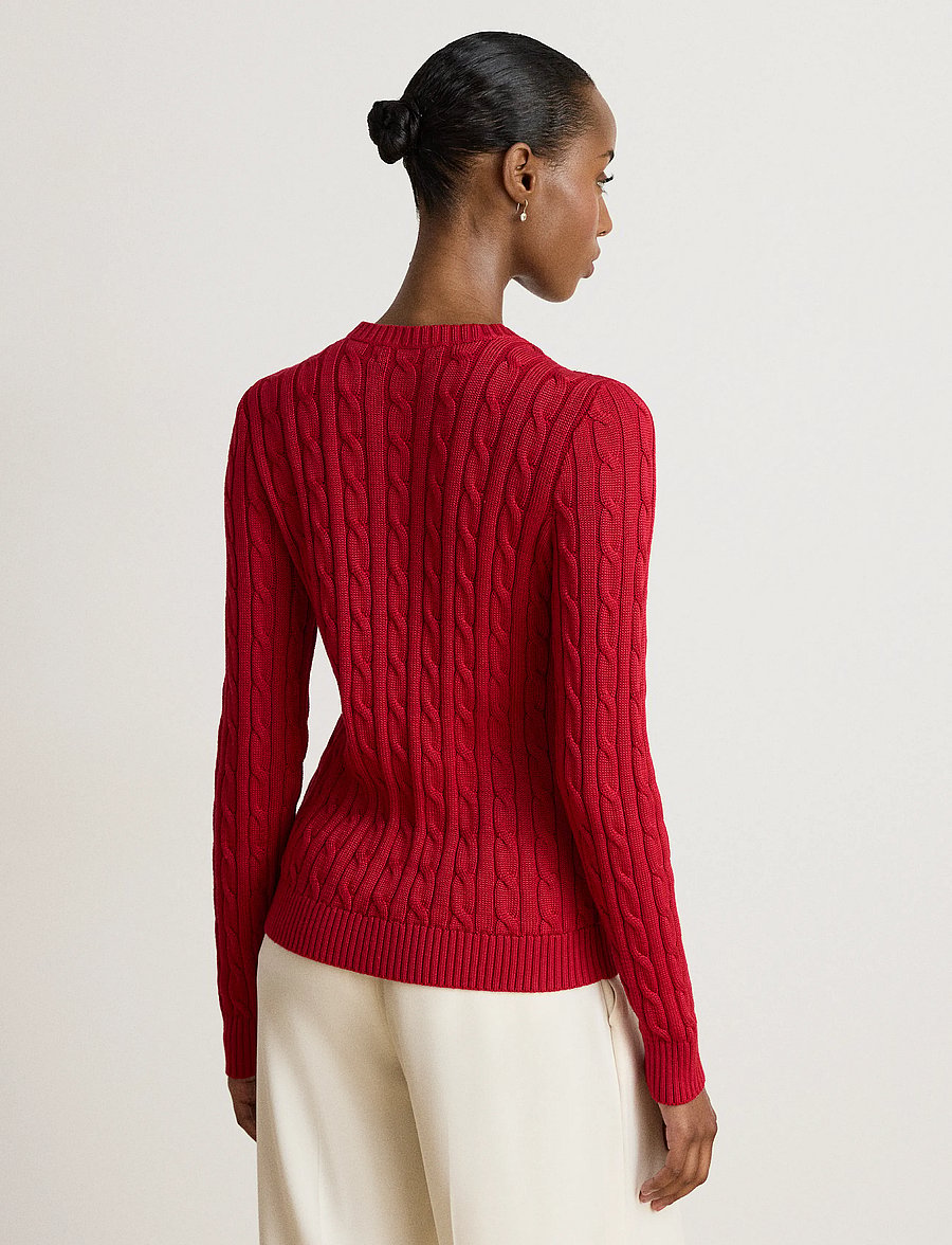 Lauren Ralph Lauren - Cable-Knit Cotton-Blend Cardigan - cardigans - ralph red - 2