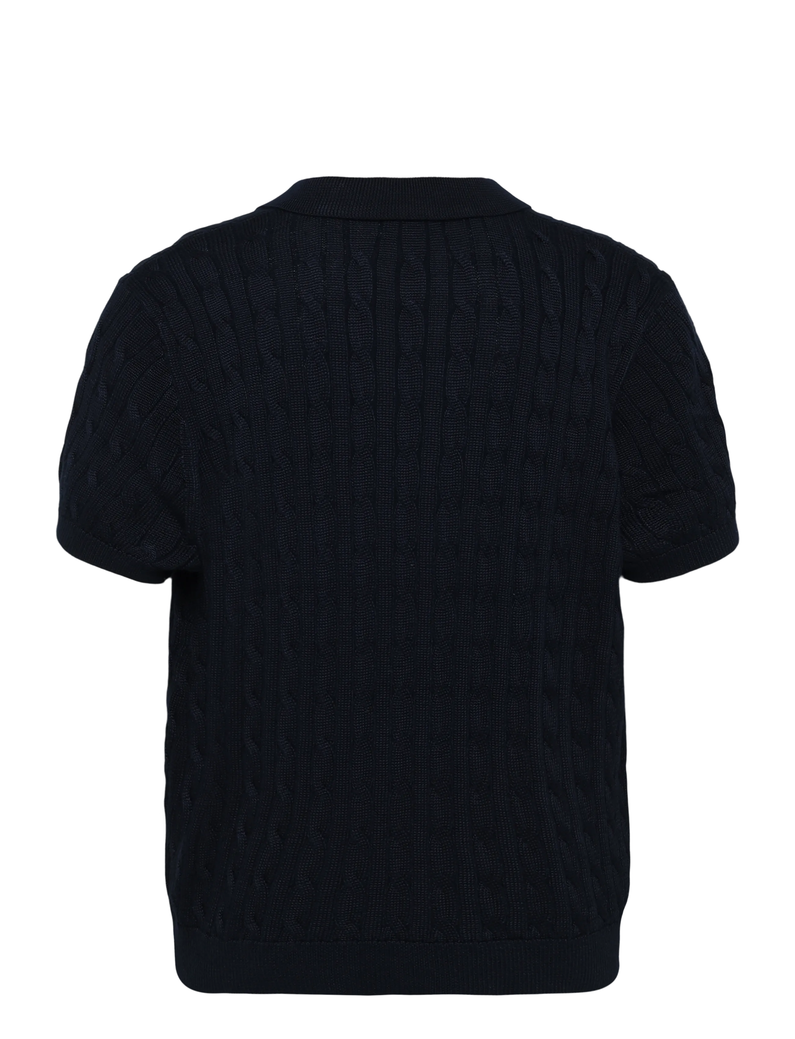 Lauren Ralph Lauren - Cable Cotton-Blend Short-Sleeve Sweater - pullover - lauren navy - 2
