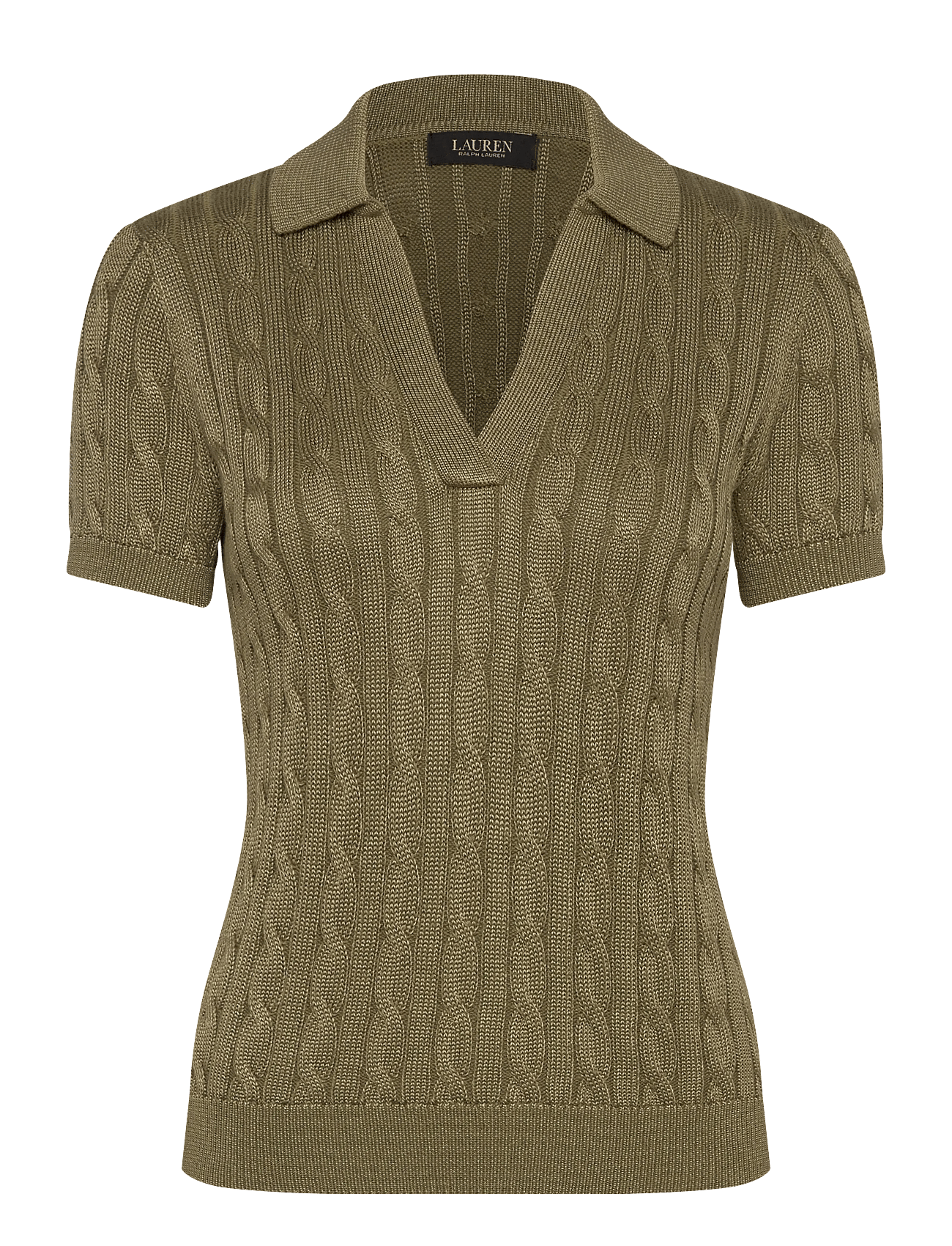 Lauren Ralph Lauren | Cable Cotton-Blend Short-Sleeve Sweater | XXXL