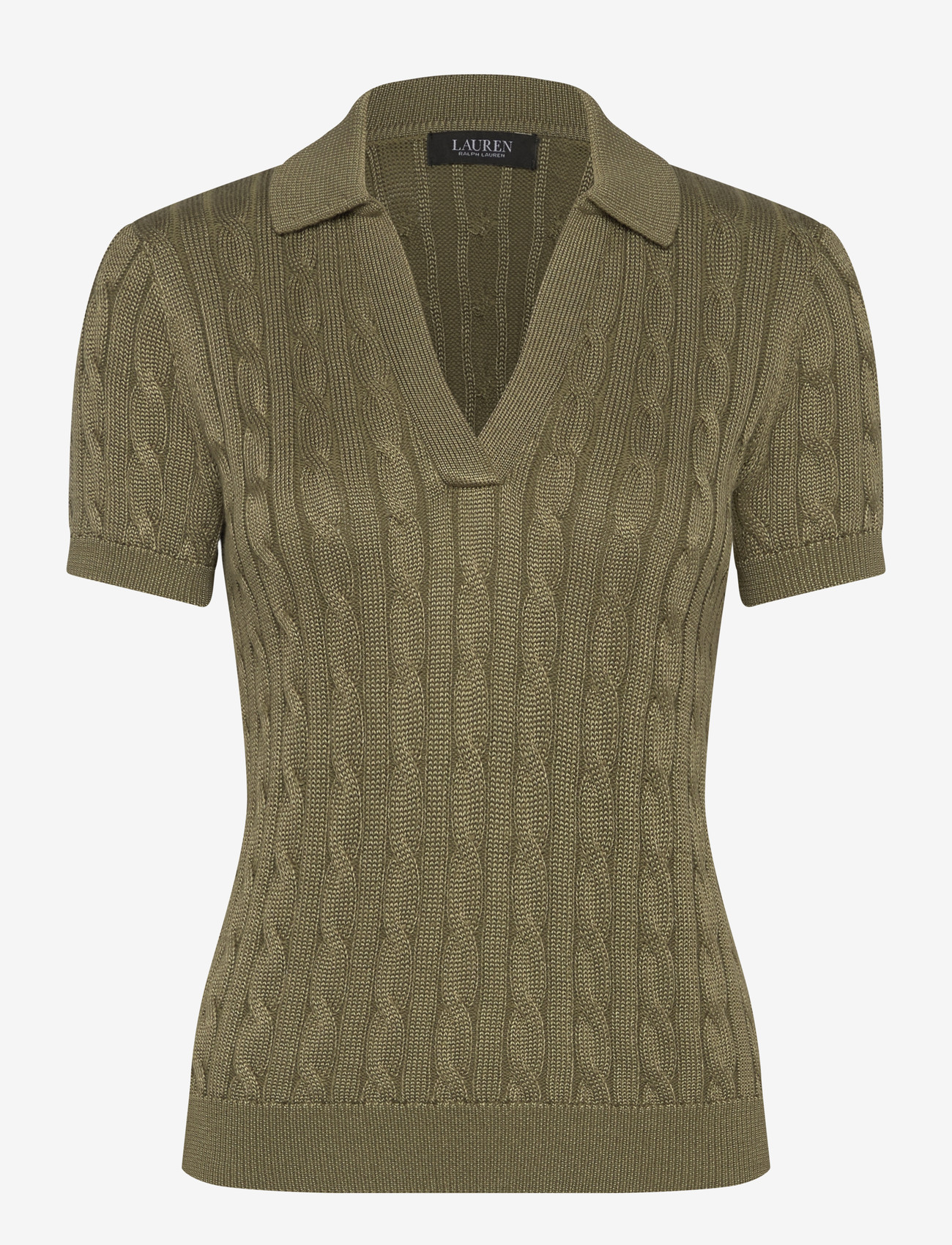 Lauren Ralph Lauren - BR RAYON PLTD CTN-SWEATER-PULLOVER - striktrøjer - light agave - 0