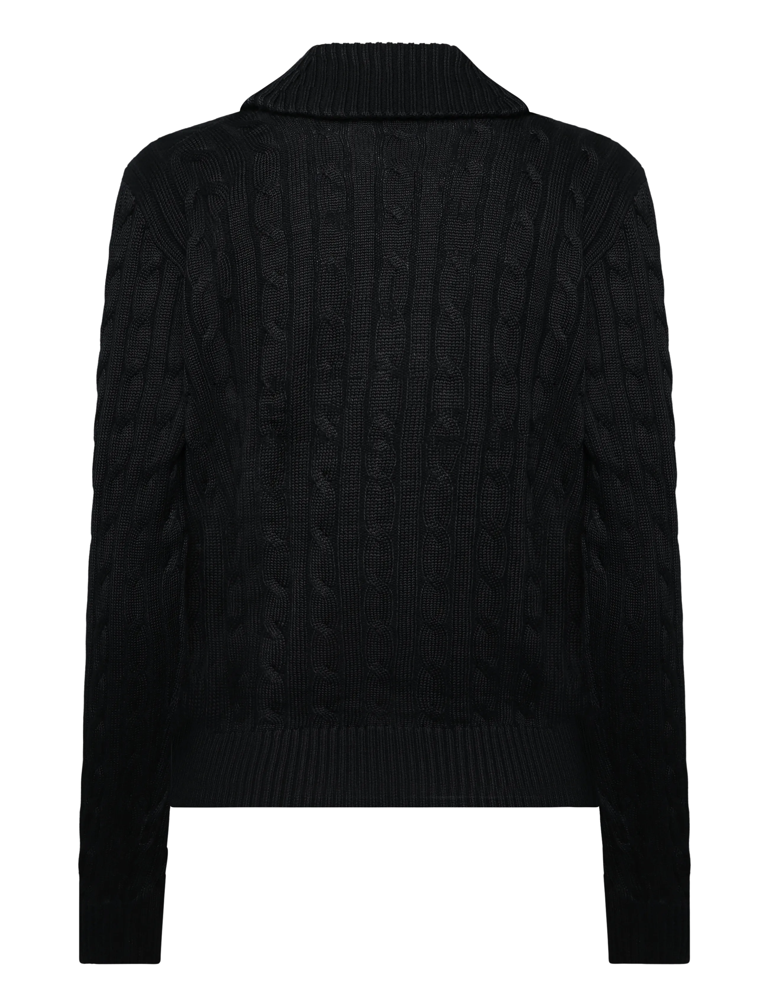 Lauren Ralph Lauren - BR RAYON PLTD CTN-SWEATER-PULLOVER - striktrøjer - black - 3