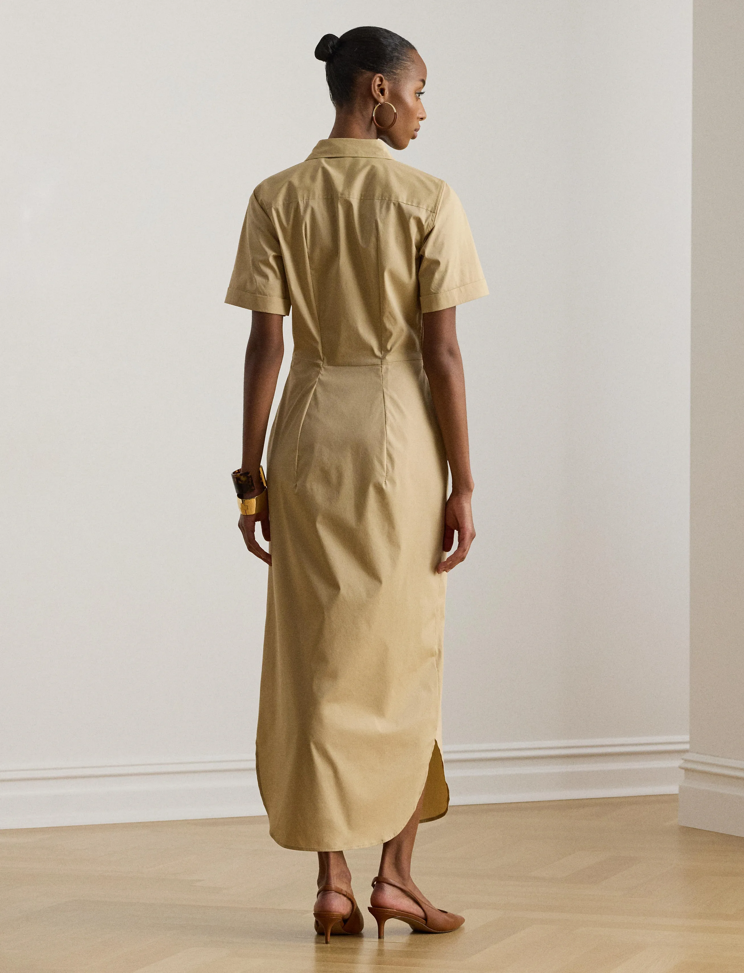 Lauren Ralph Lauren Twist-Front Cotton-Blend Shirtdress skjortklänningar dam – bild 4