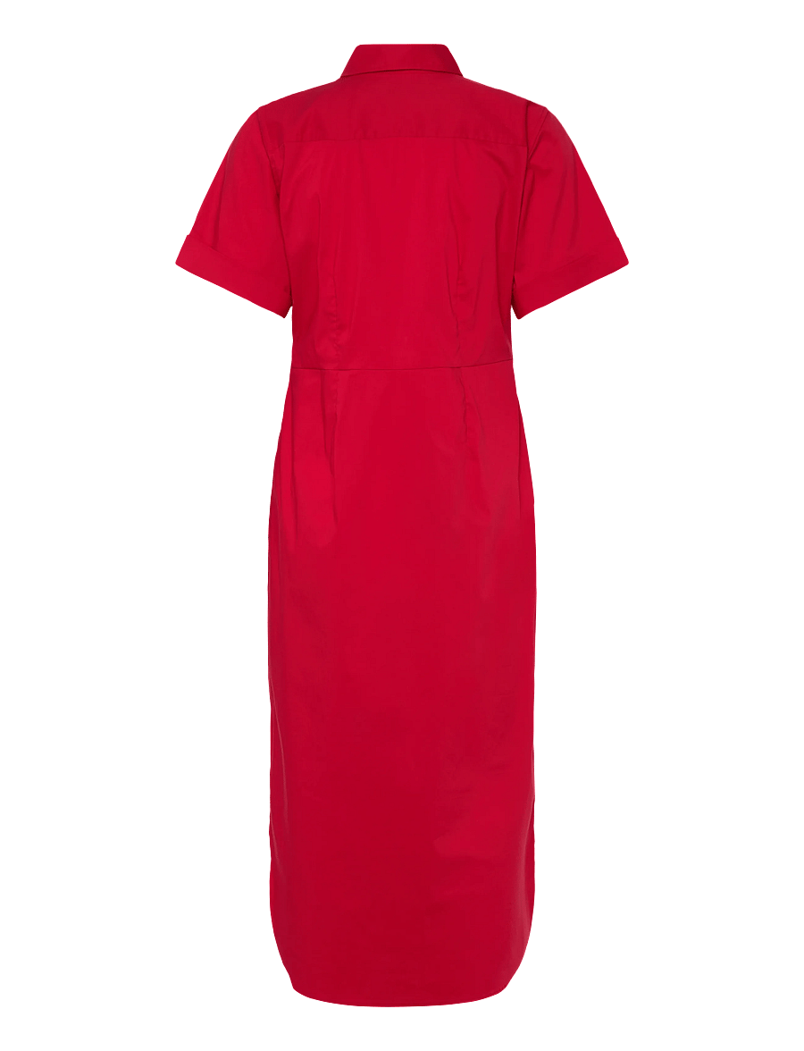 Lauren Ralph Lauren - Twist-Front Cotton-Blend Shirtdress - robes d'été - cruise red - 2