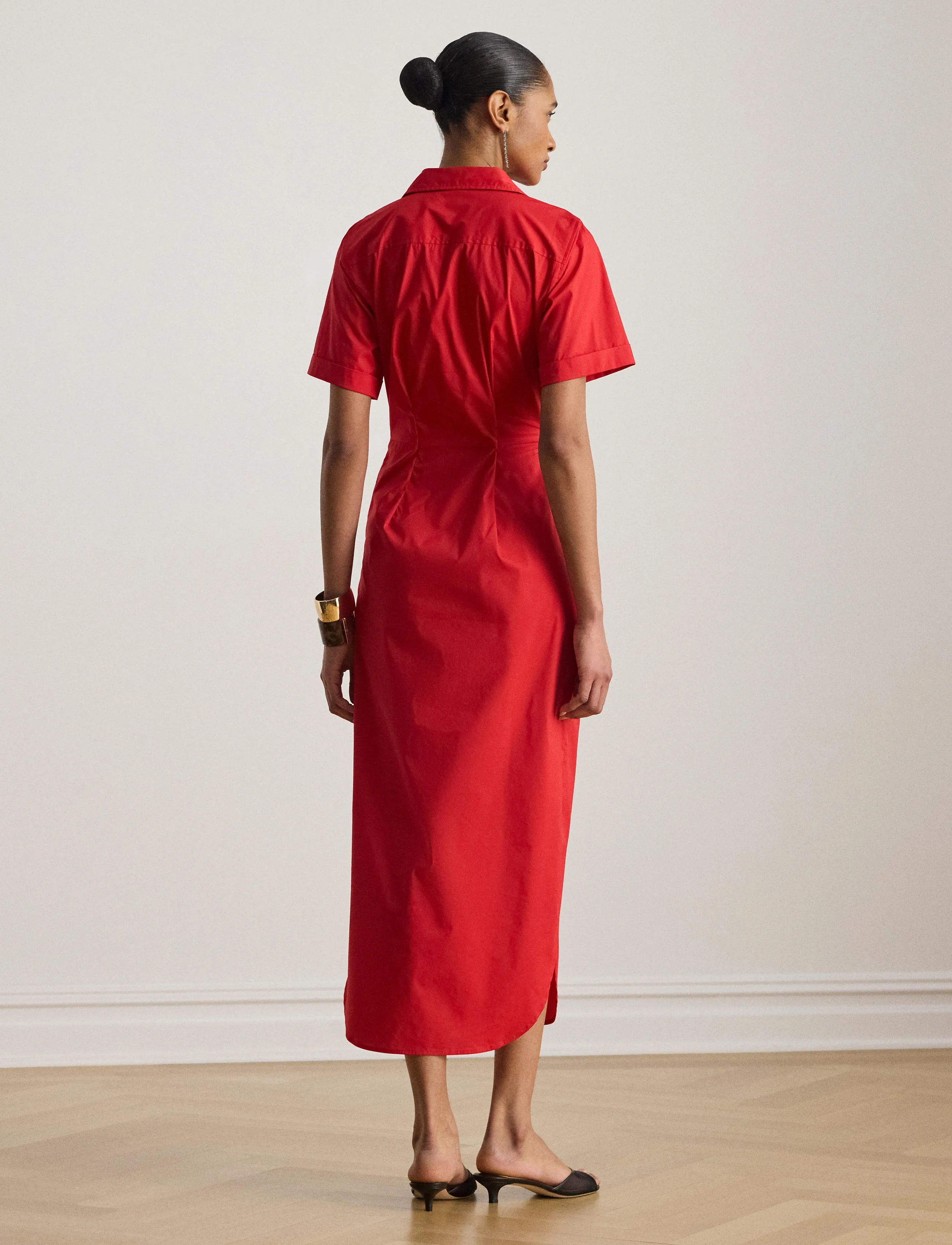 Lauren Ralph Lauren Twist-Front Cotton-Blend Shirtdress skjortklänningar dam – bild 4