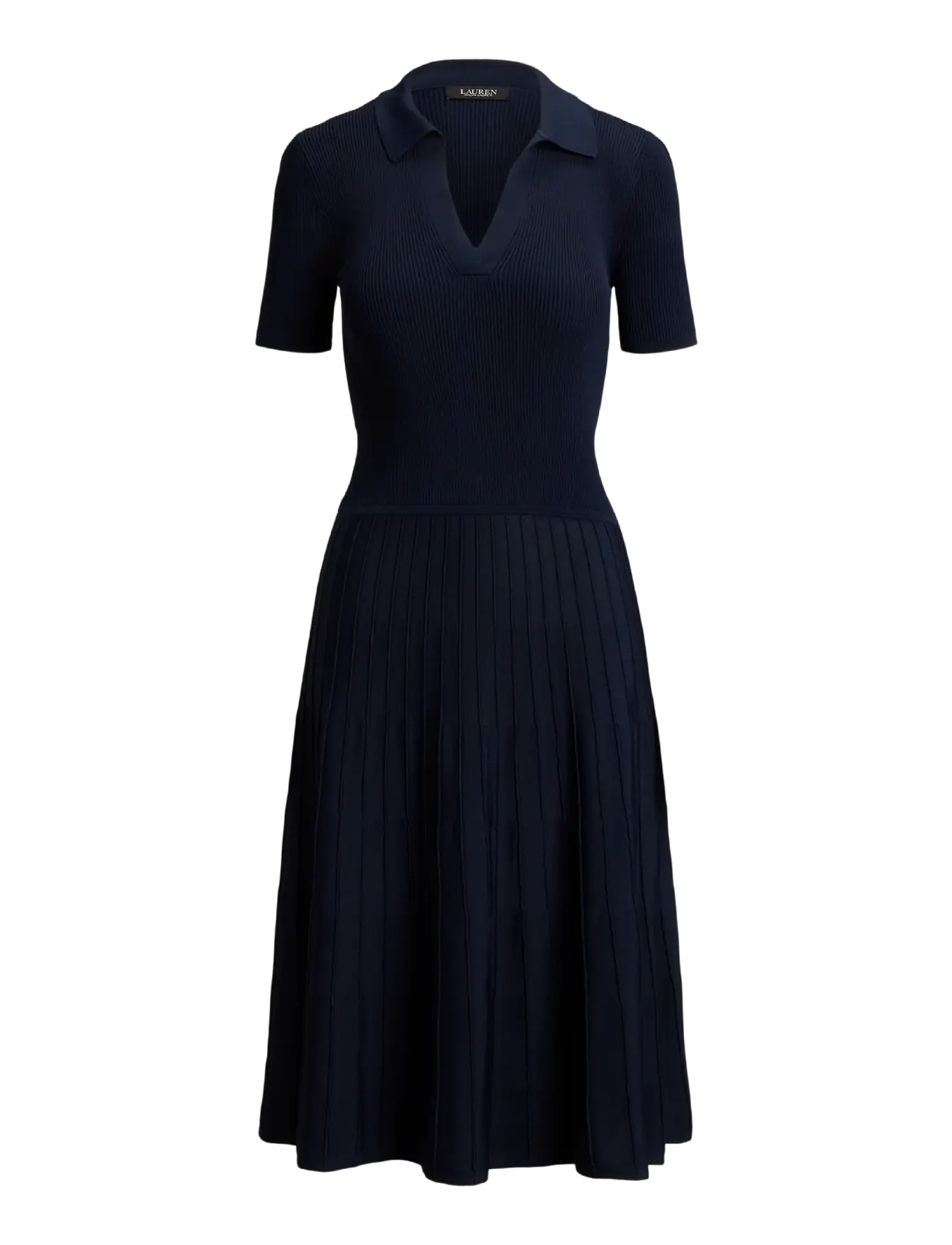 Lauren Ralph Lauren - MATTE RAYON/NYLON-SWTR-DRESSES - strickkleider - lauren navy - 1
