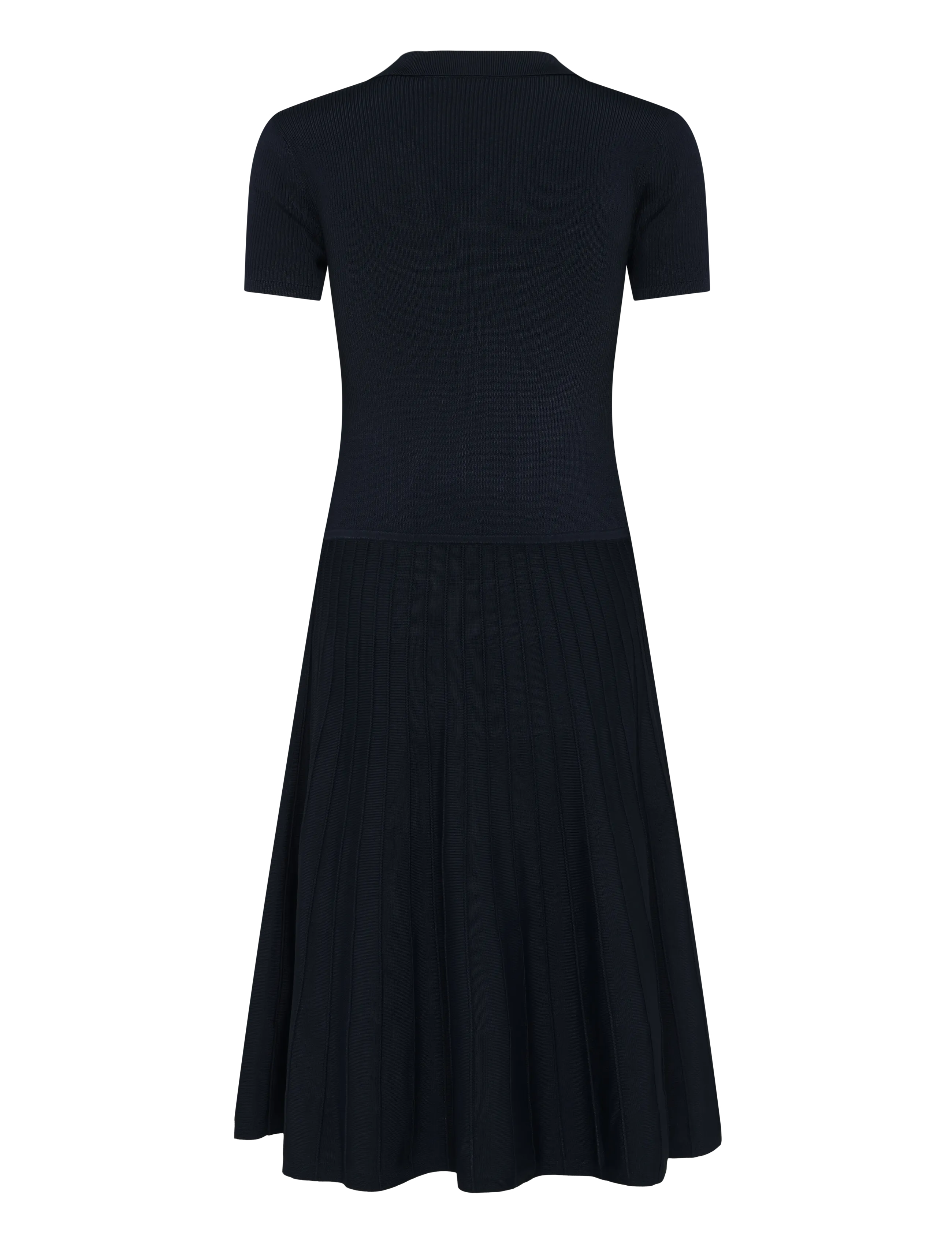 Lauren Ralph Lauren - Rib-Knit Short-Sleeve Sweater Dress - stickade klänningar - lauren navy - 2