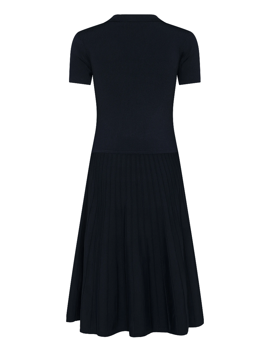 Lauren Ralph Lauren - Rib-Knit Short-Sleeve Sweater Dress - strickkleider - lauren navy - 2