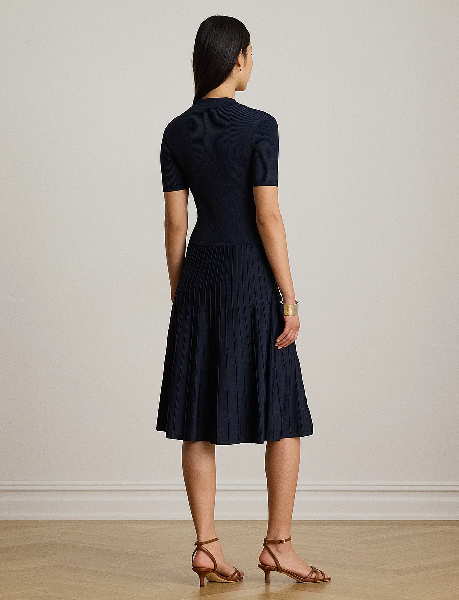 Lauren Ralph Lauren - MATTE RAYON/NYLON-SWTR-DRESSES - strickkleider - lauren navy - 2