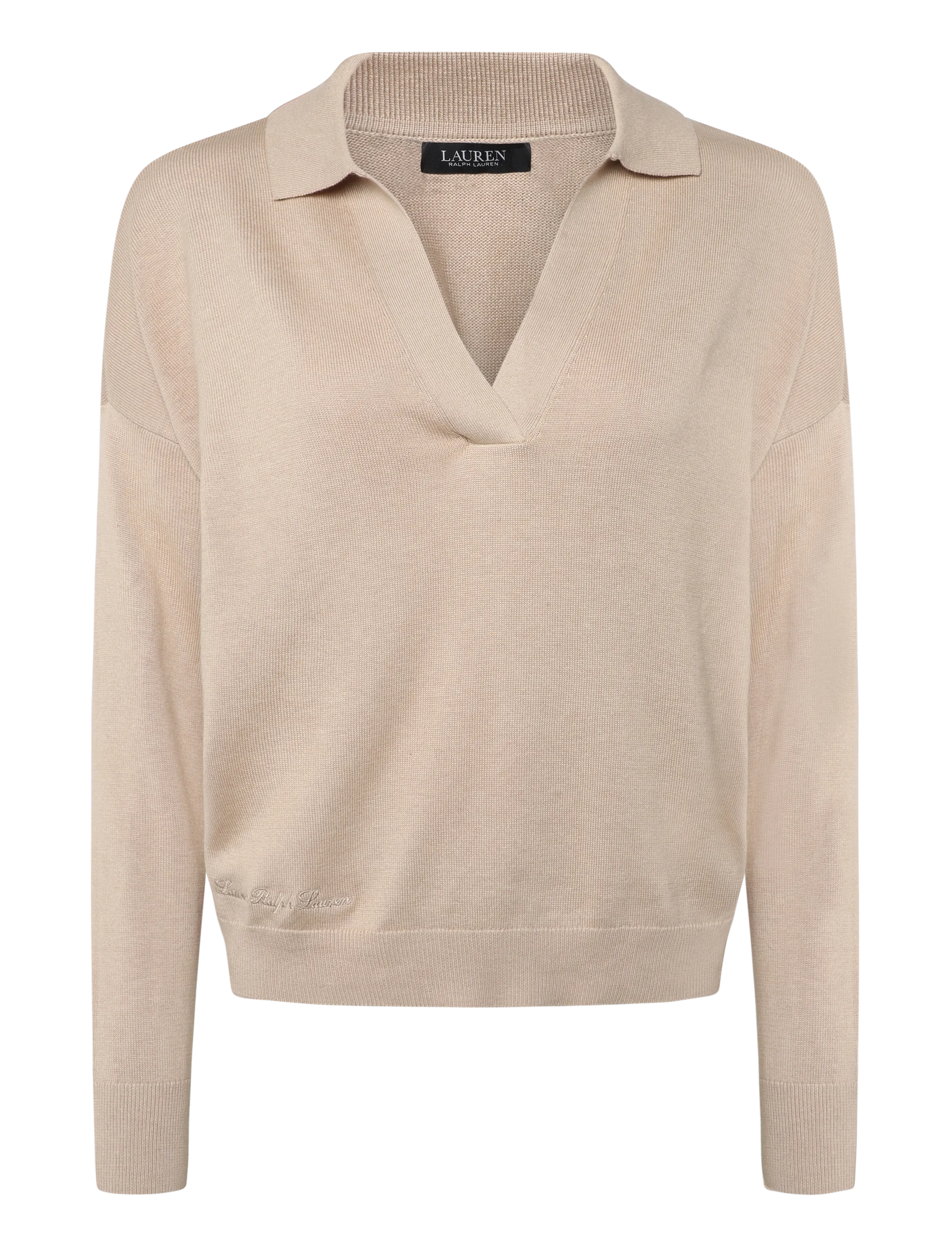 Lauren Ralph Lauren Cotton-Modal Polo Sweater - Kleidung - LIGHT LAUREN CAME / beige
