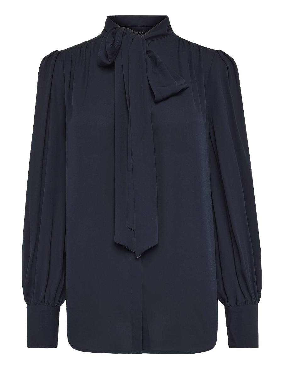 Lauren Ralph Lauren - DRAPEY POLY GGT 122-TOP - langærmede bluser - lauren navy - 1