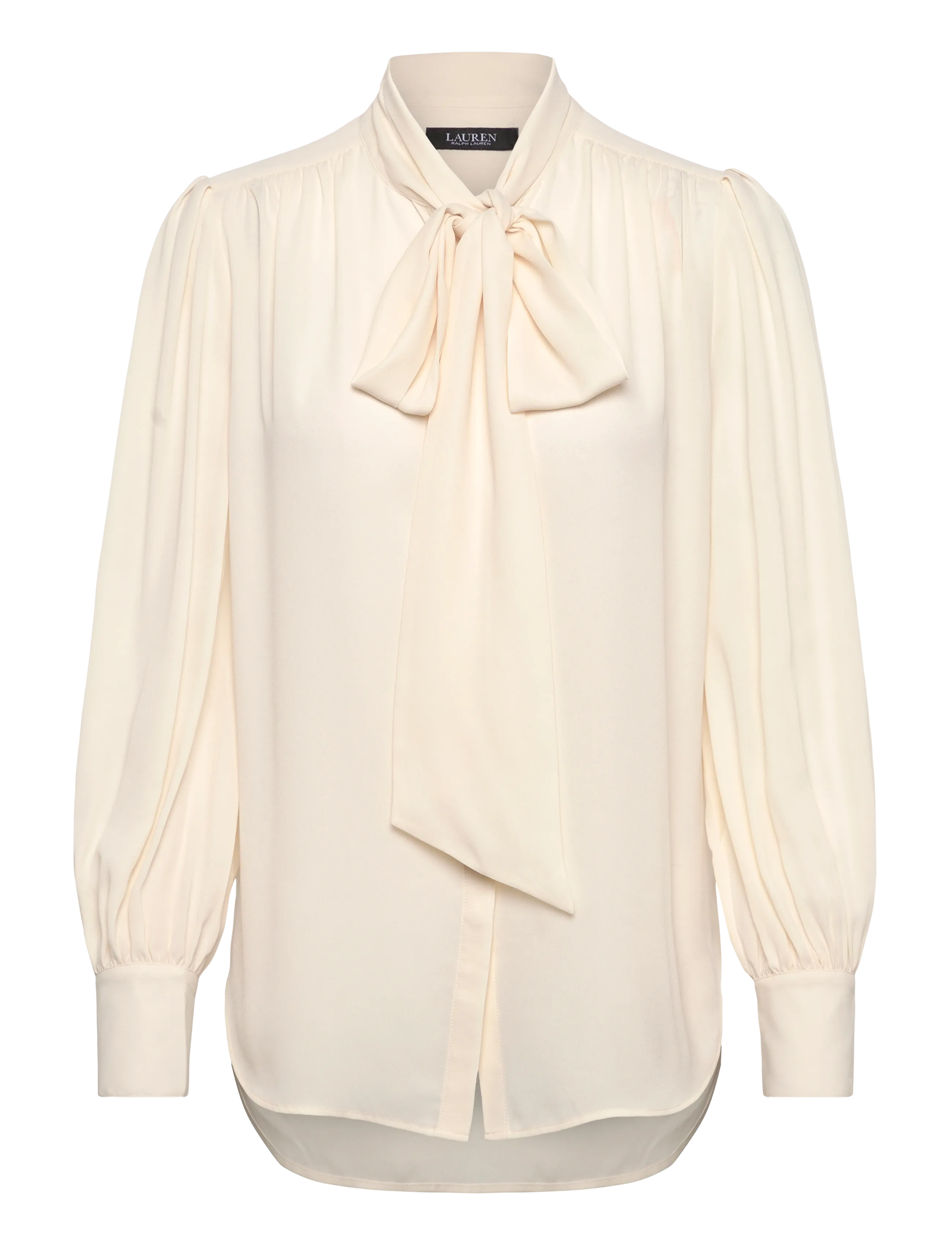 Lauren Ralph Lauren Georgette Tie-Neck Blouse - Bluser - MASCARPONE CREAM / cream