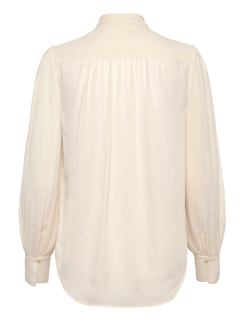 Lauren Ralph Lauren - Georgette Tie-Neck Blouse - langärmlige blusen - mascarpone cream - 2
