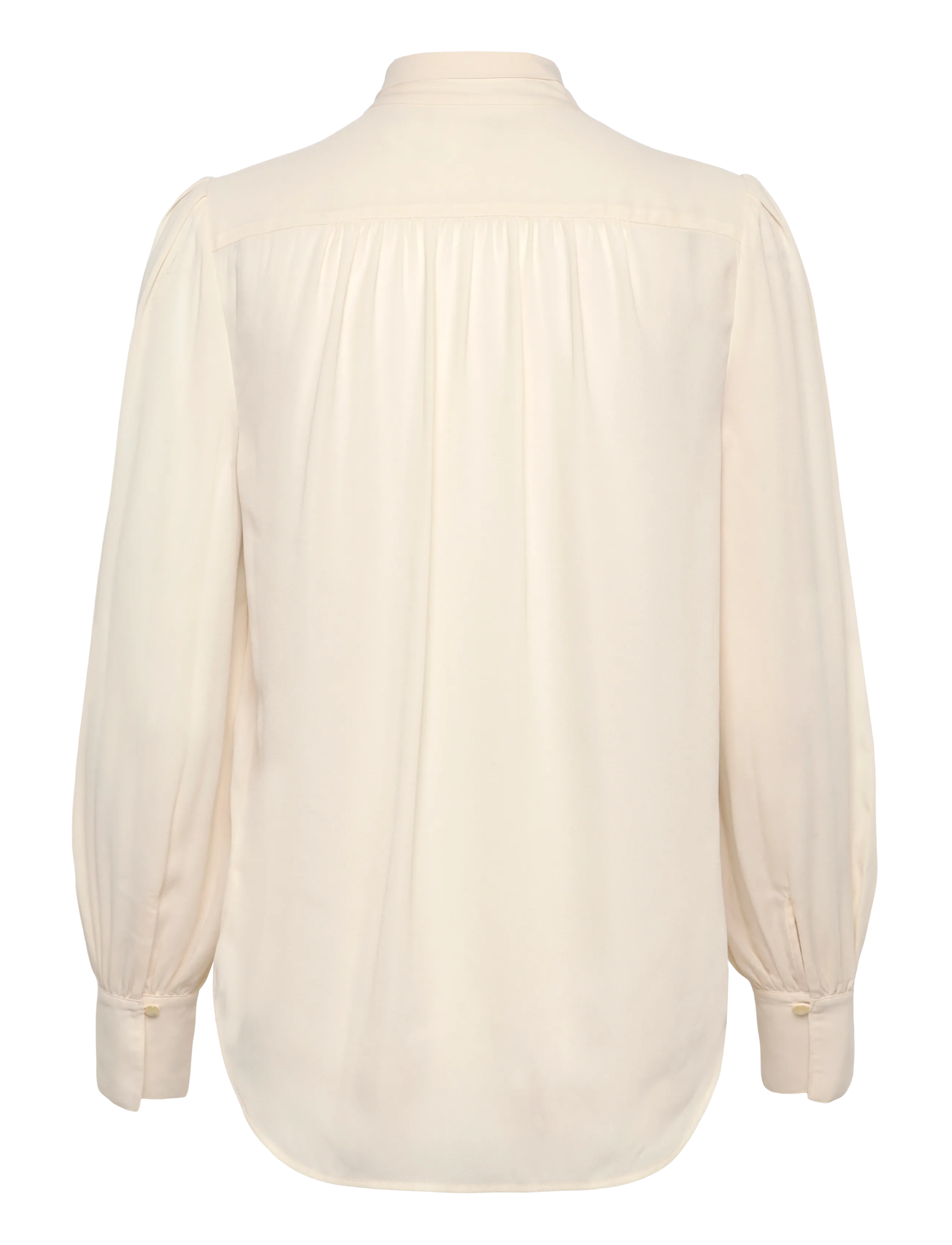 Lauren Ralph Lauren - Georgette Tie-Neck Blouse - pikkade varrukatega pluusid - mascarpone cream - 2