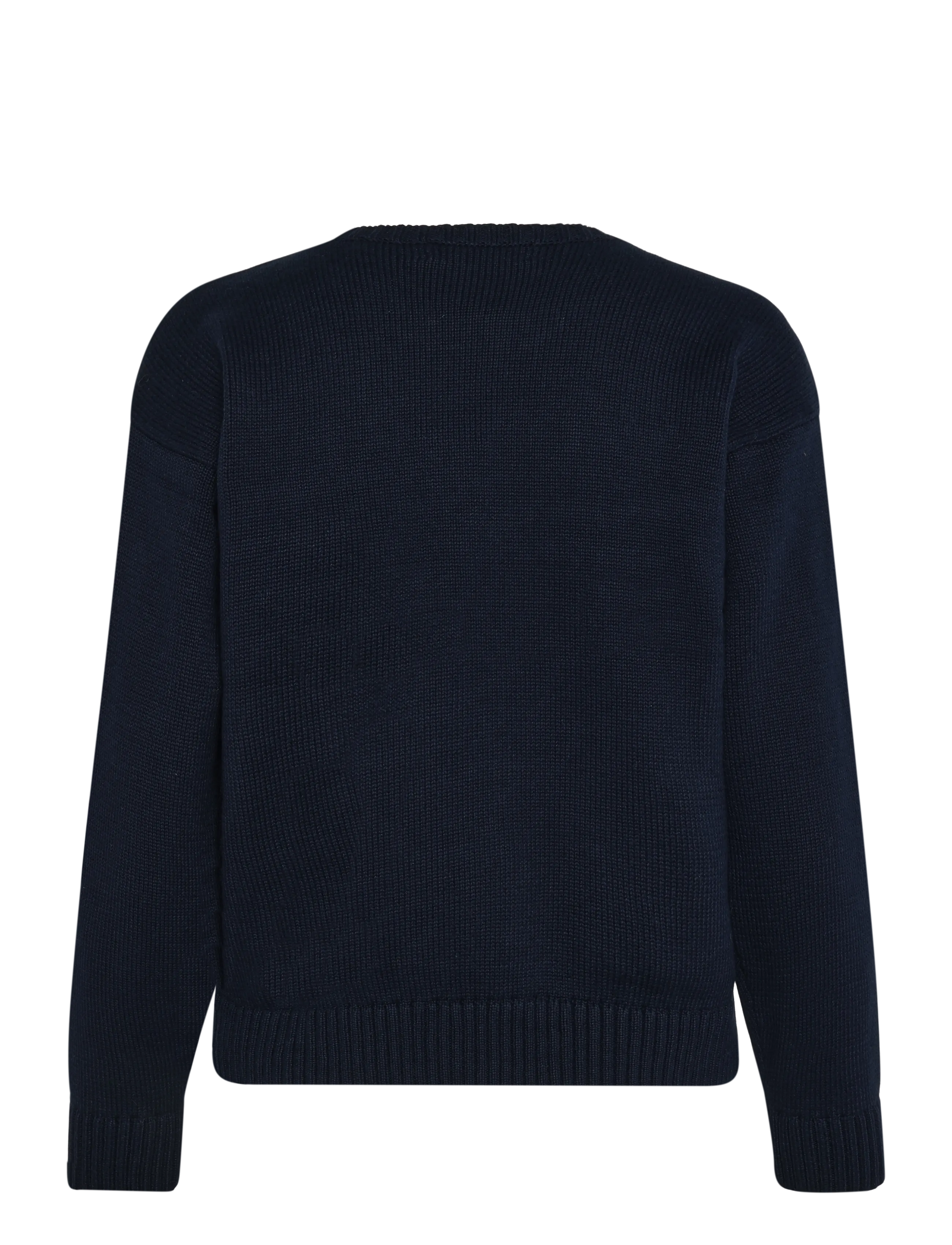 Lauren Ralph Lauren - Intarsia-Knit Vizsla Cotton Sweater - pullover - lauren navy multi - 3