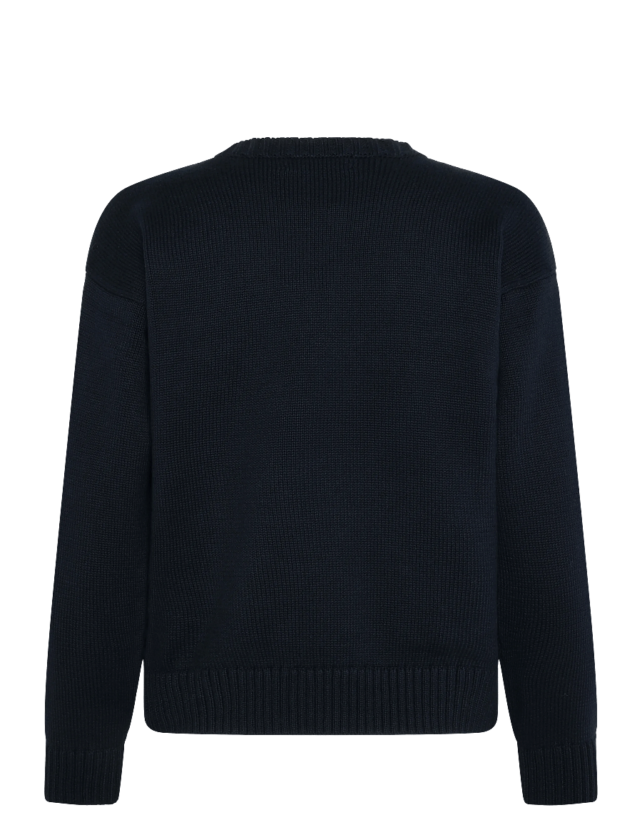 Lauren Ralph Lauren - Intarsia-Knit Vizsla Cotton Sweater - pullover - lauren navy multi - 2