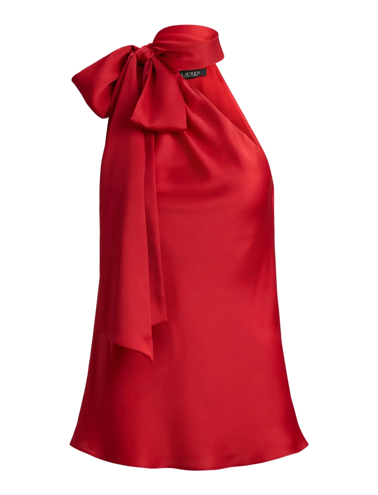 LAUREN RALPH LAUREN Charmeuse Tie-Neck Halter Oberteil Rot - 42 - Damen