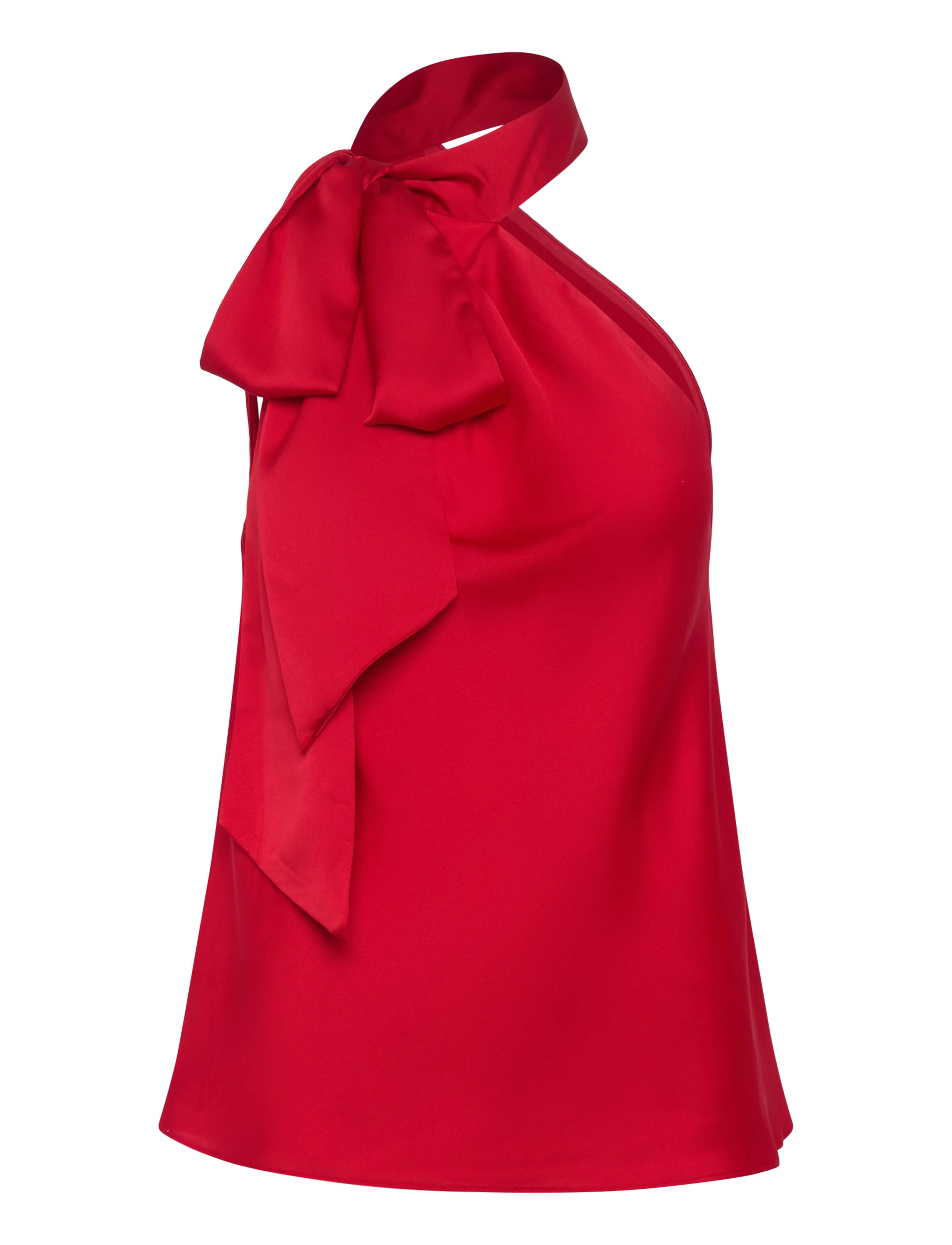 Lauren Ralph Lauren Charmeuse Tie-Neck Halter Top - Ralph Lauren - CRUISE RED / red