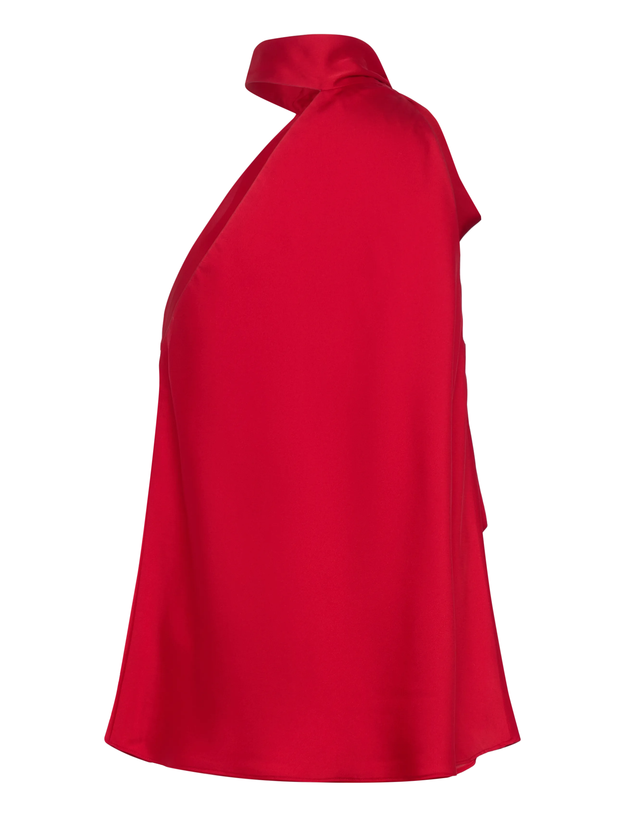 Lauren Ralph Lauren - Charmeuse Tie-Neck Halter Top - bluzki bez rękawów - cruise red - 2