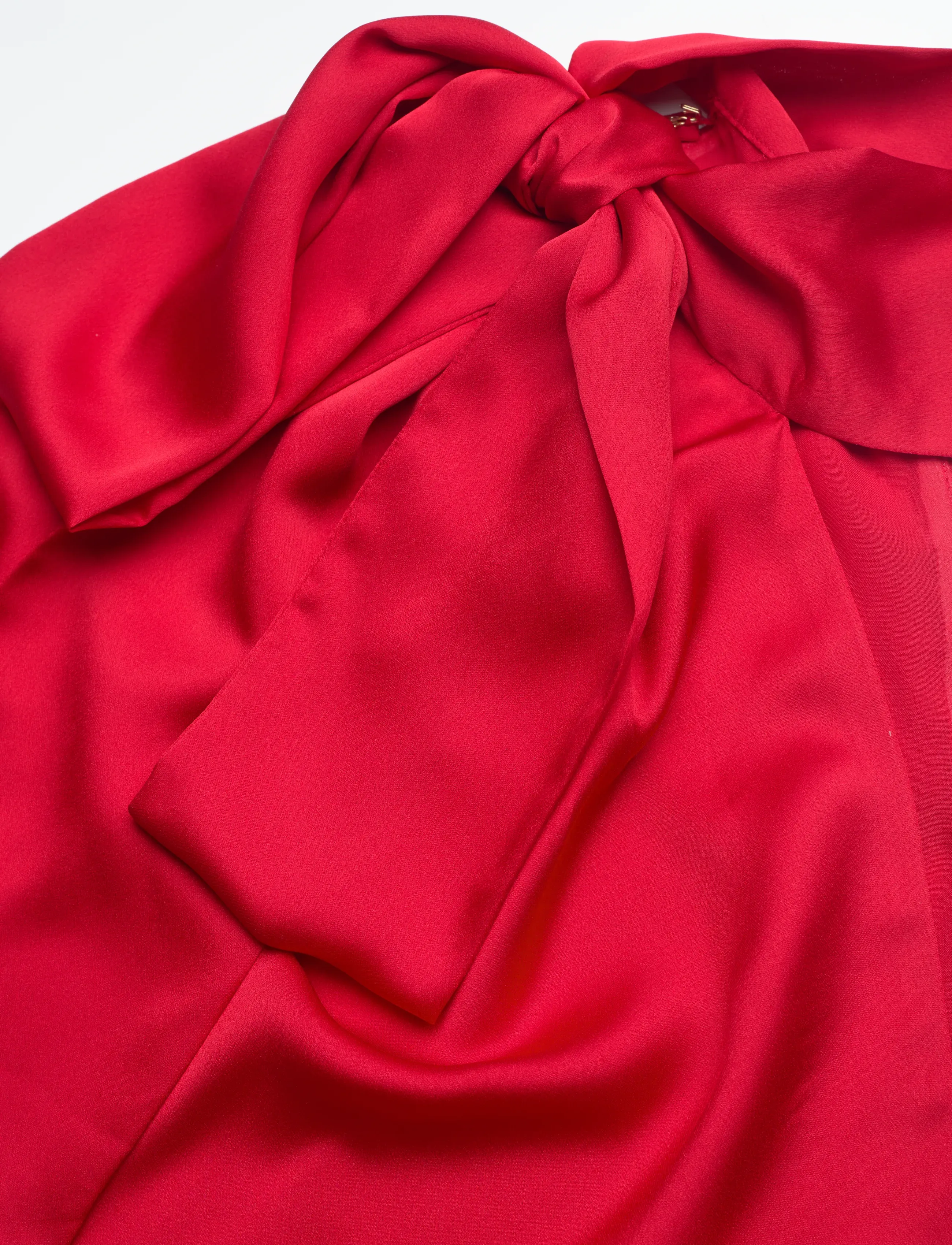 Lauren Ralph Lauren - Charmeuse Tie-Neck Halter Top - bluzki bez rękawów - cruise red - 4