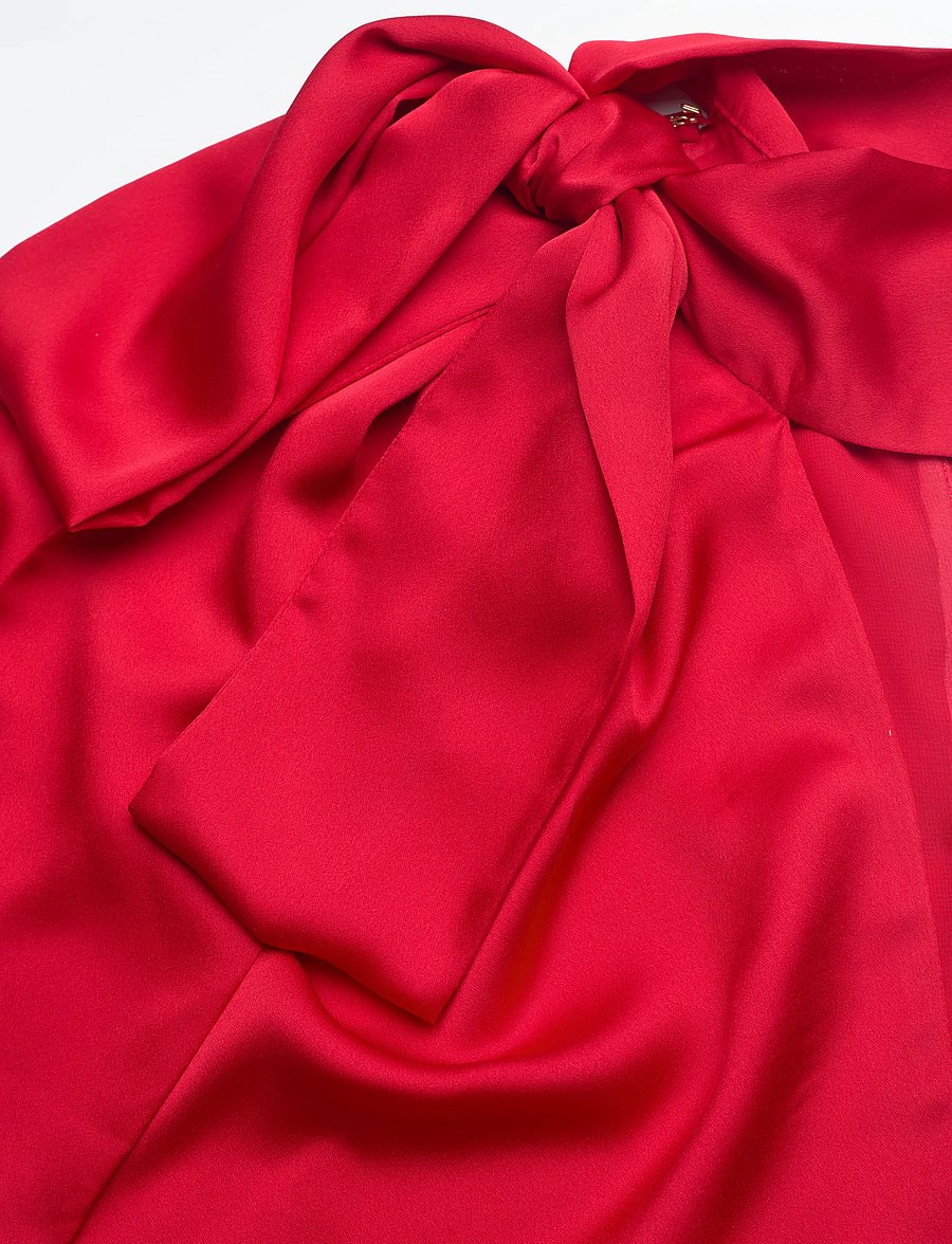 Lauren Ralph Lauren - Charmeuse Tie-Neck Halter Top - Ærmeløse bluser - cruise red - 4