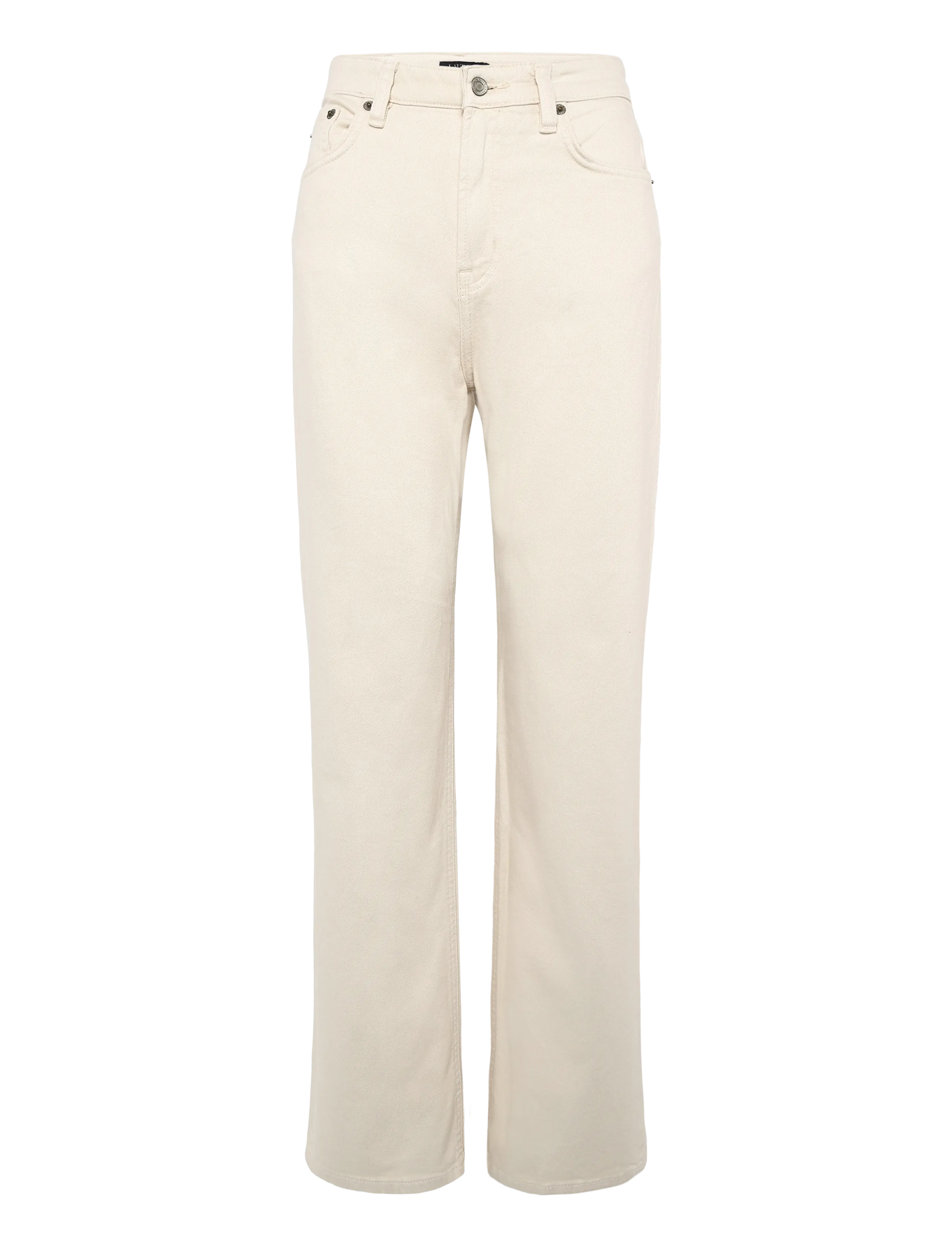Lauren Ralph Lauren - High-Rise Straight Jean - raka jeans - cream wash - 1