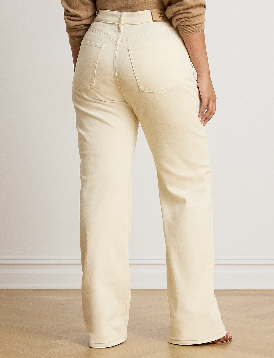 Lauren Ralph Lauren - High-Rise Straight Jean - raka jeans - cream wash - 4