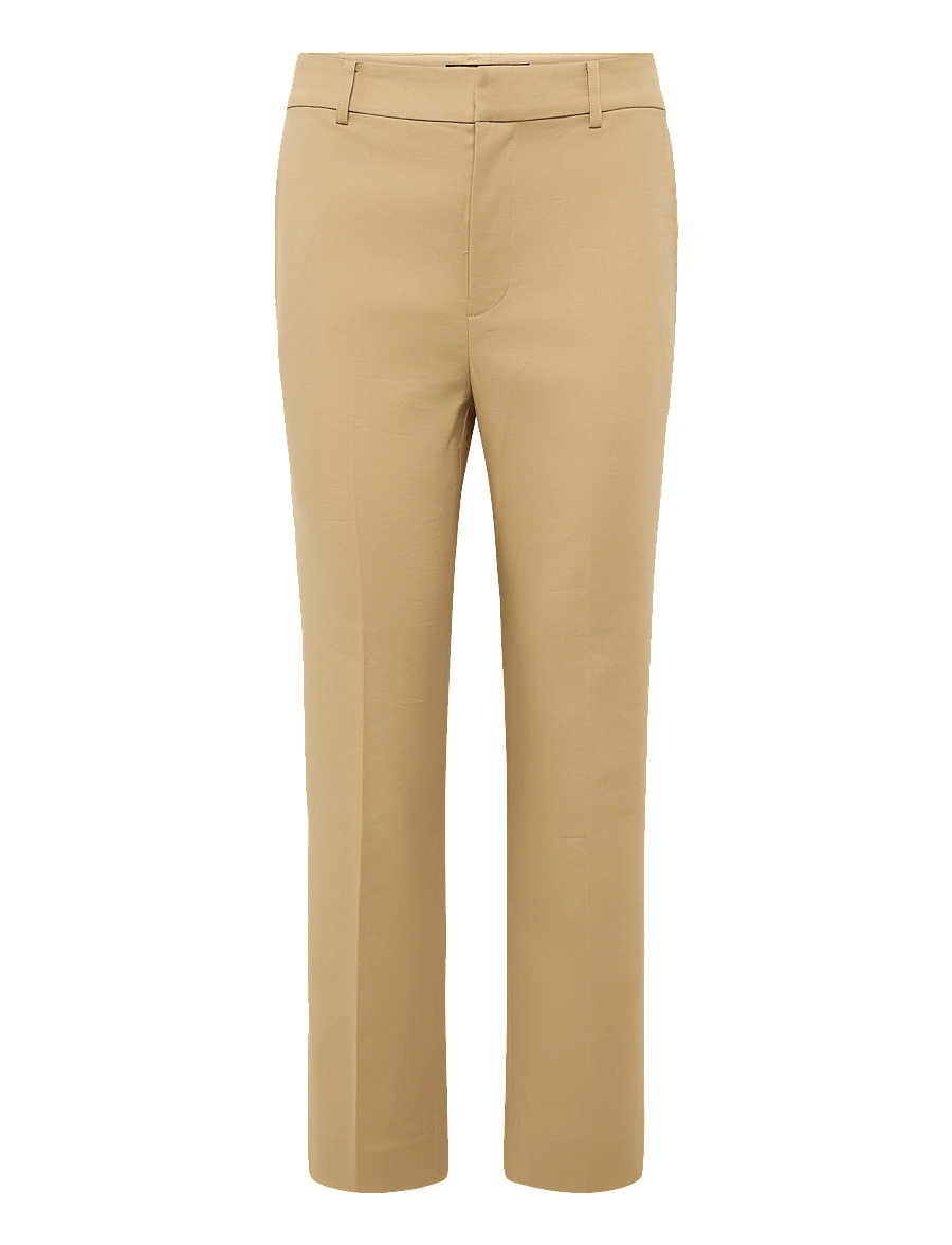 Lauren Ralph Lauren - Double-Faced Cotton Slim Straight Pant - kitsad püksid - birch tan - 1