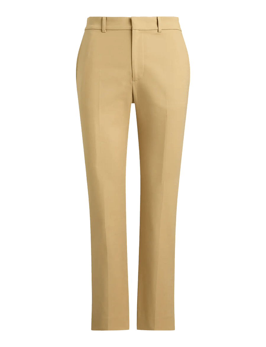 Lauren Ralph Lauren - STRETCH DBL CTN-WVN-PANTS - kitsalõikelised püksid - birch tan - 1