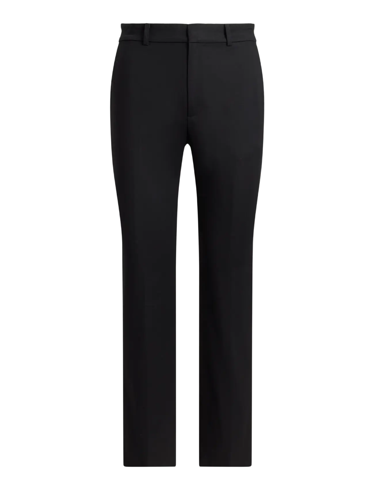 Lauren Ralph Lauren - Double-Faced Cotton Slim Straight Pant - slim-fit hosen - black - 1