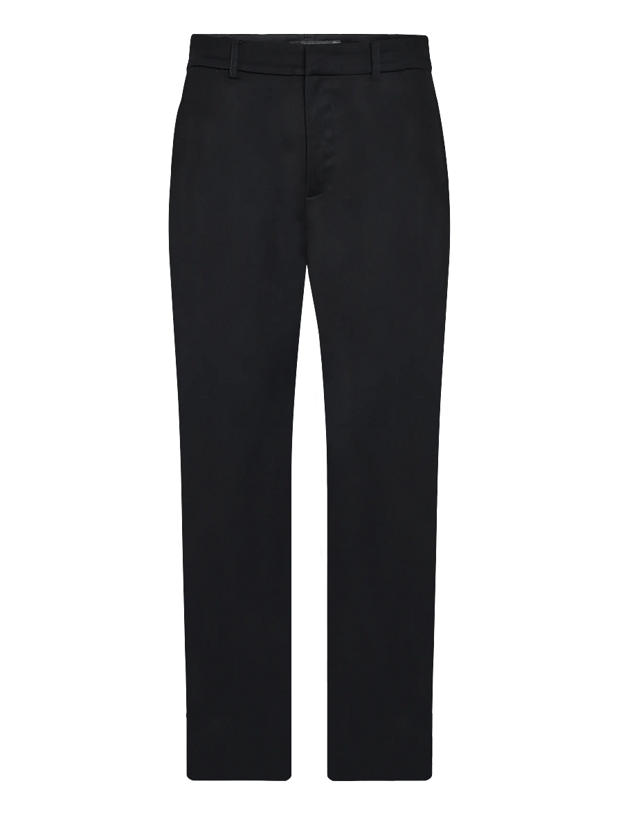 Lauren Ralph Lauren - Double-Faced Cotton Slim Straight Pant - slim-fit hosen - black - 1
