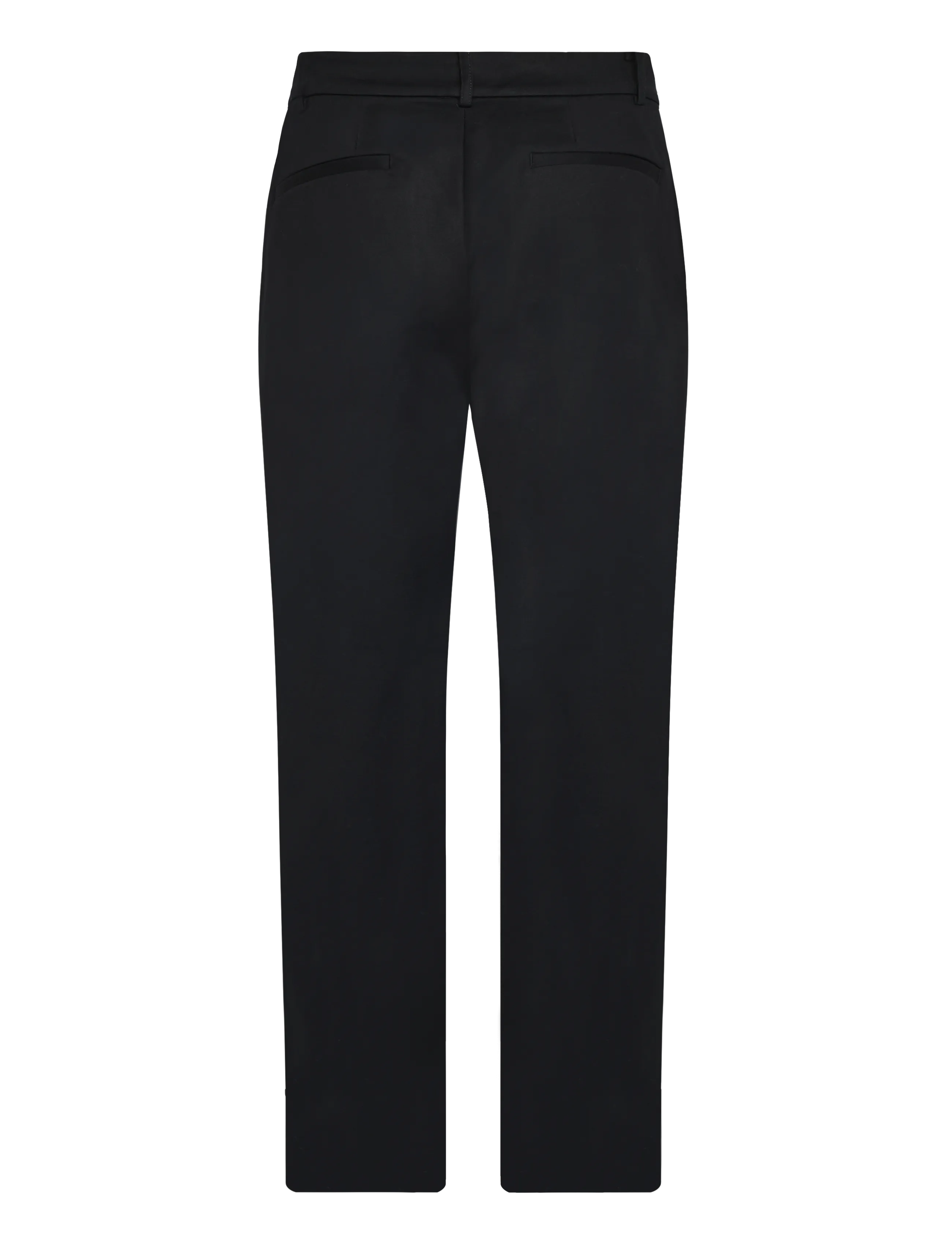 Lauren Ralph Lauren - Double-Faced Cotton Slim Straight Pant - slim-fit hosen - black - 2