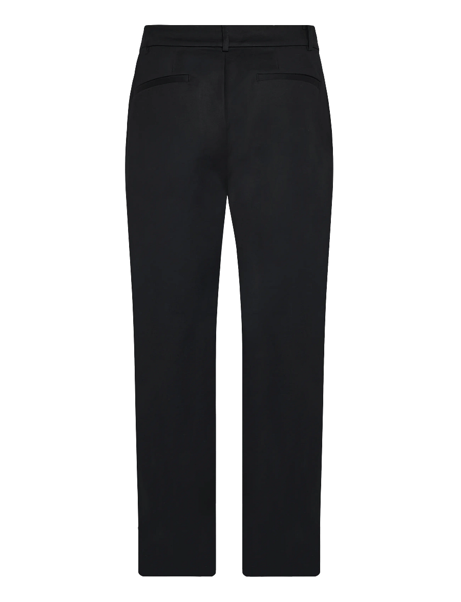 Lauren Ralph Lauren - Double-Faced Cotton Slim Straight Pant - slim-fit hosen - black - 2