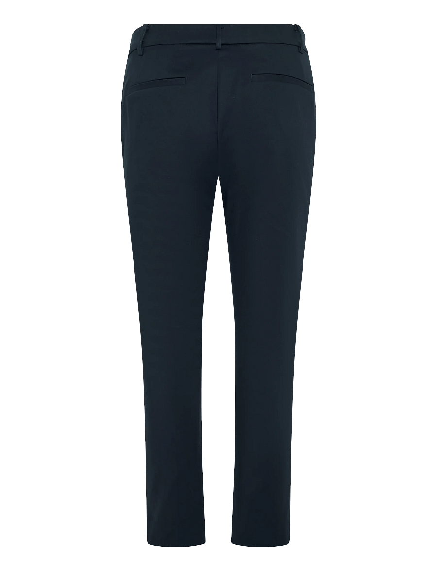 Lauren Ralph Lauren - STRETCH DBL CTN-WVN-PANTS - slim-fit hosen - lauren navy - 2