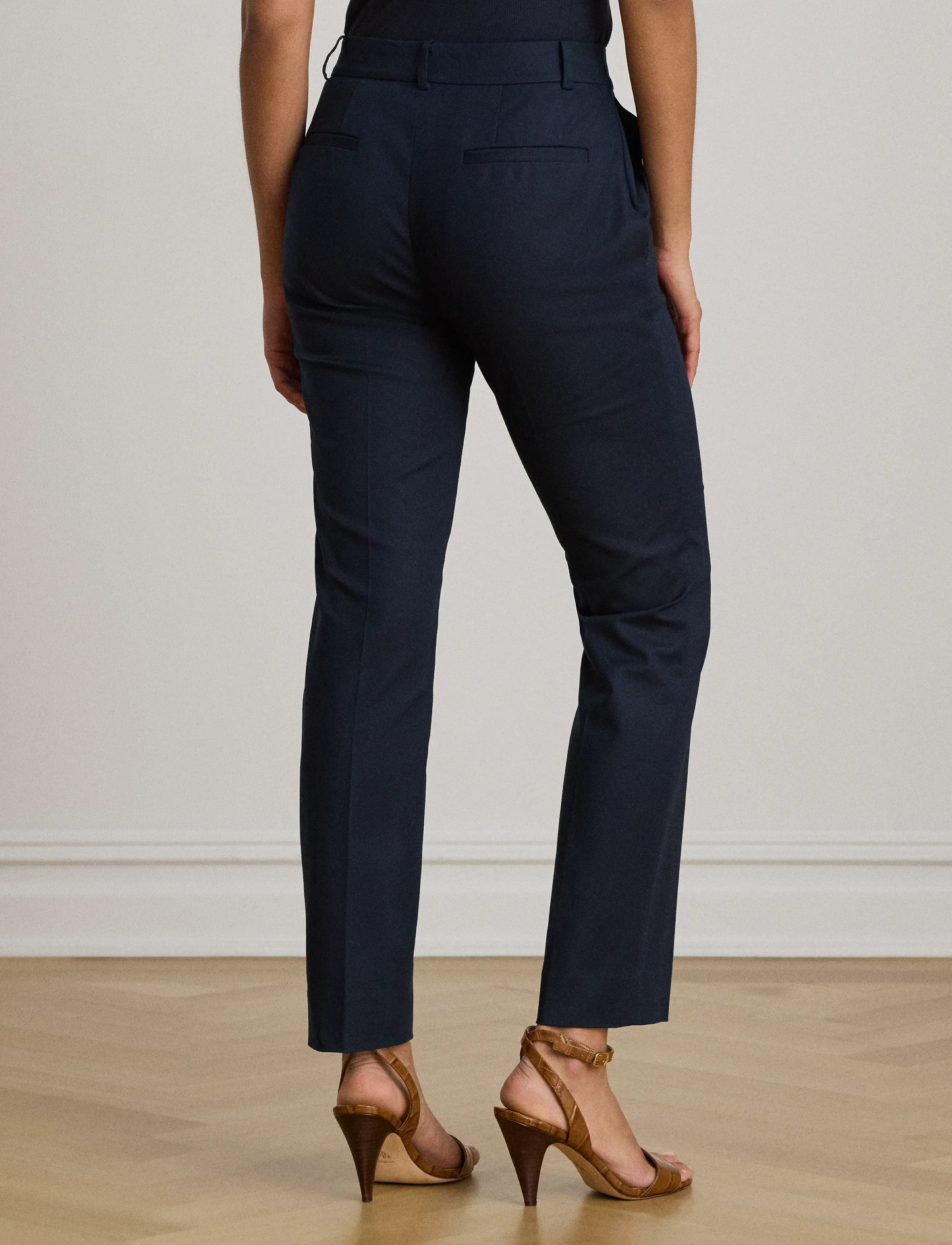 Lauren Ralph Lauren Double-Faced Cotton Slim Straight Pant kostymbyxor dam – bild 7