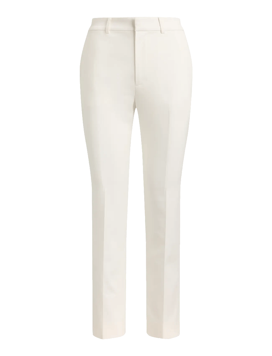 Lauren Ralph Lauren - STRETCH DBL CTN-WVN-PANTS - slim-fit hosen - white - 1