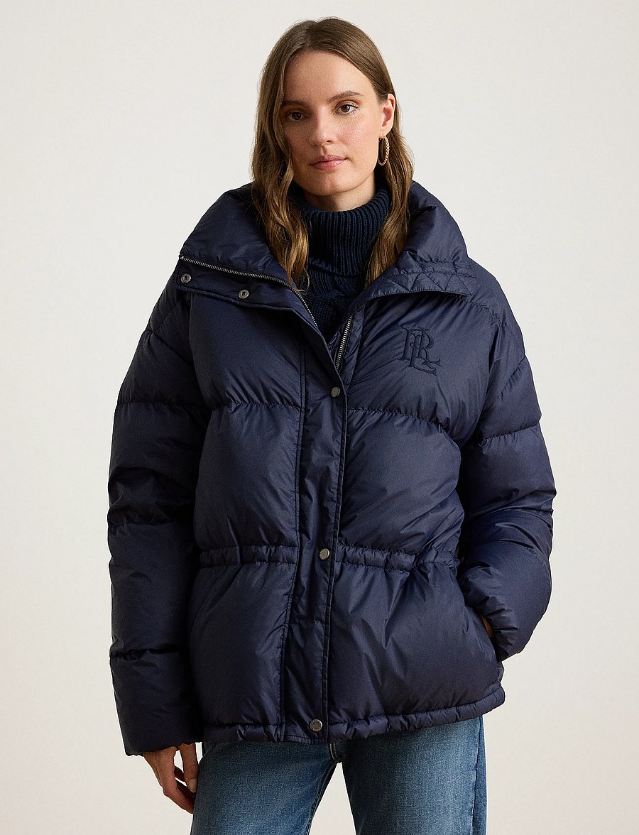 Lauren Ralph Lauren - Quilted Funnelneck Down Coat - winterjacken - lauren navy - 0