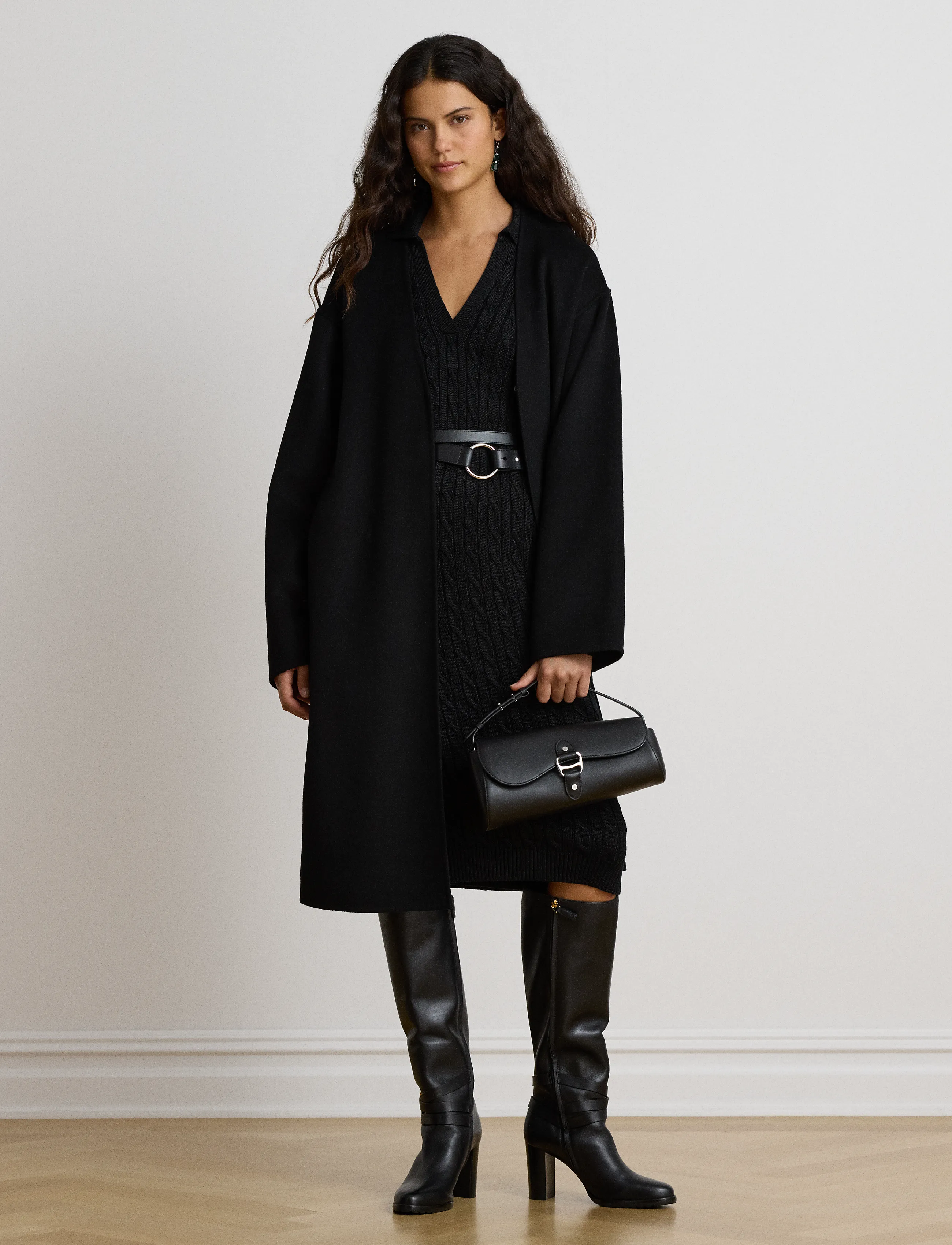 Lauren Ralph Lauren Double-Faced Wool-Blend Overcoat - Coats - BLACK / black