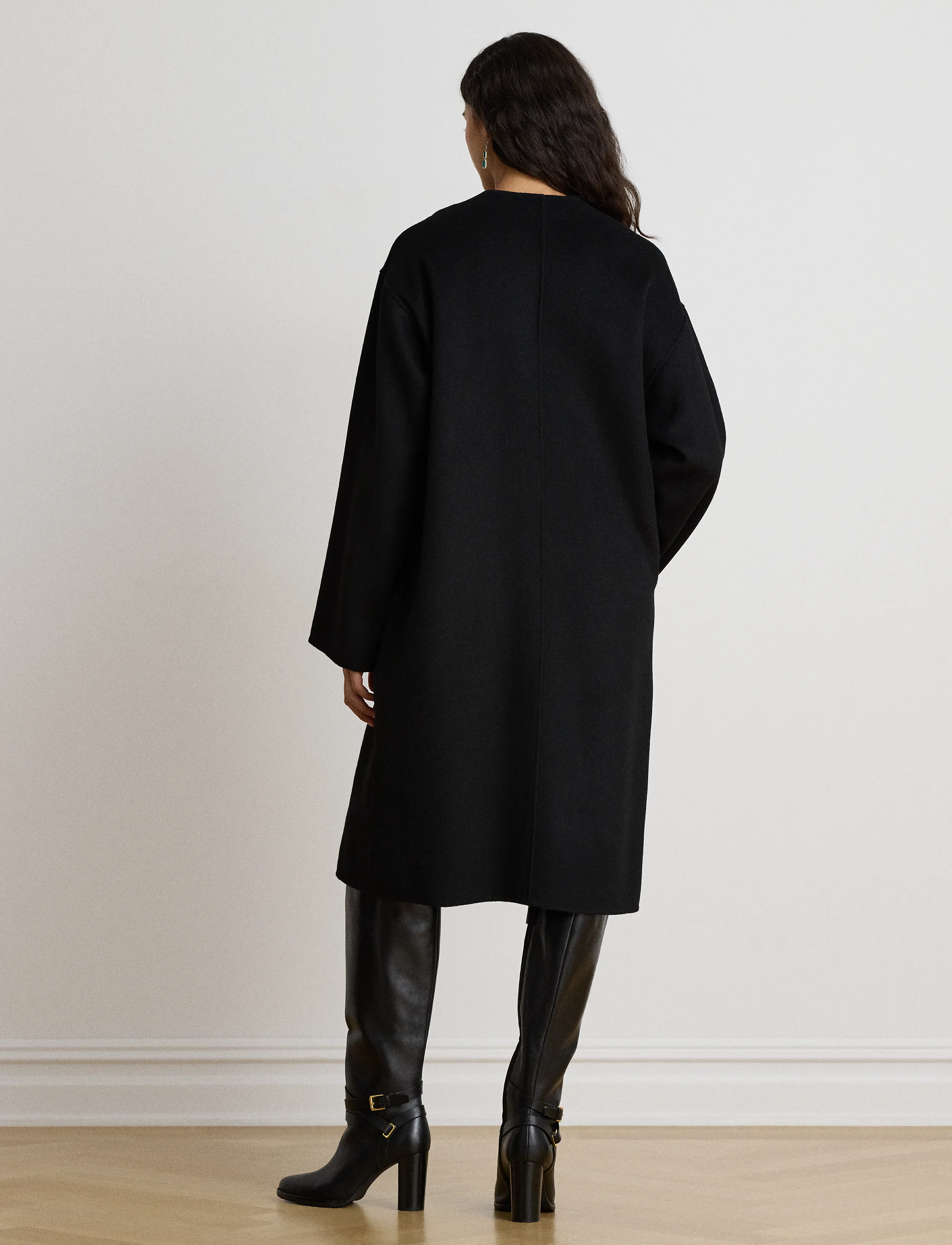 Lauren Ralph Lauren - Double-Faced Wool-Blend Overcoat - black - 3