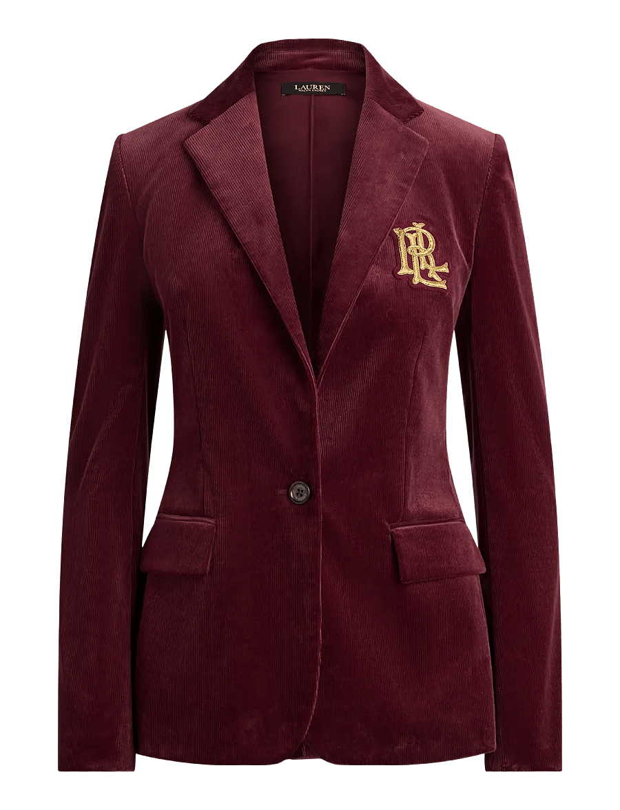 Lauren Ralph Lauren - Bullion Stretch-Cotton Corduroy Blazer - dark garnet - 2