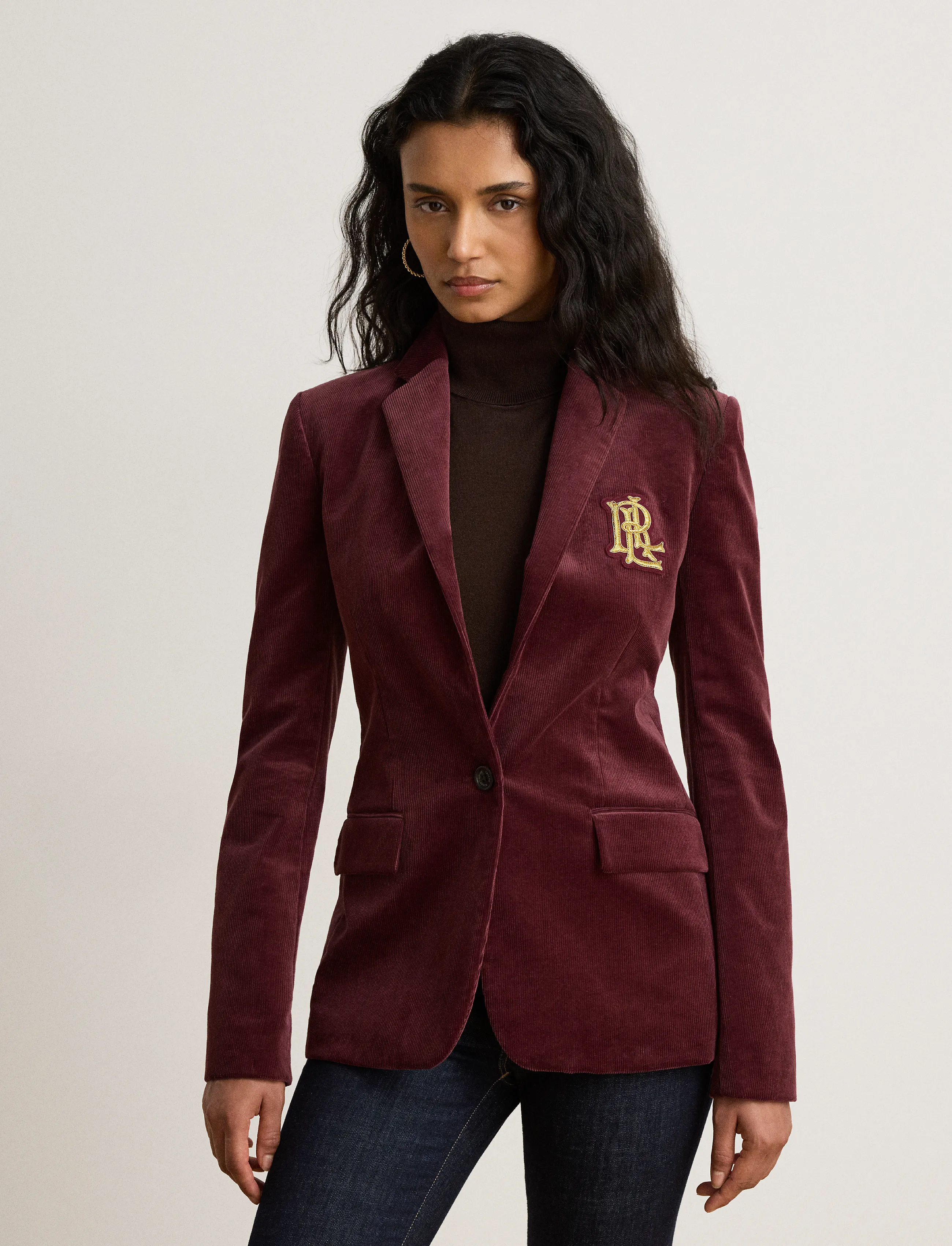 Lauren Ralph Lauren - Manchesterkavaj med bullion - dark garnet - 1