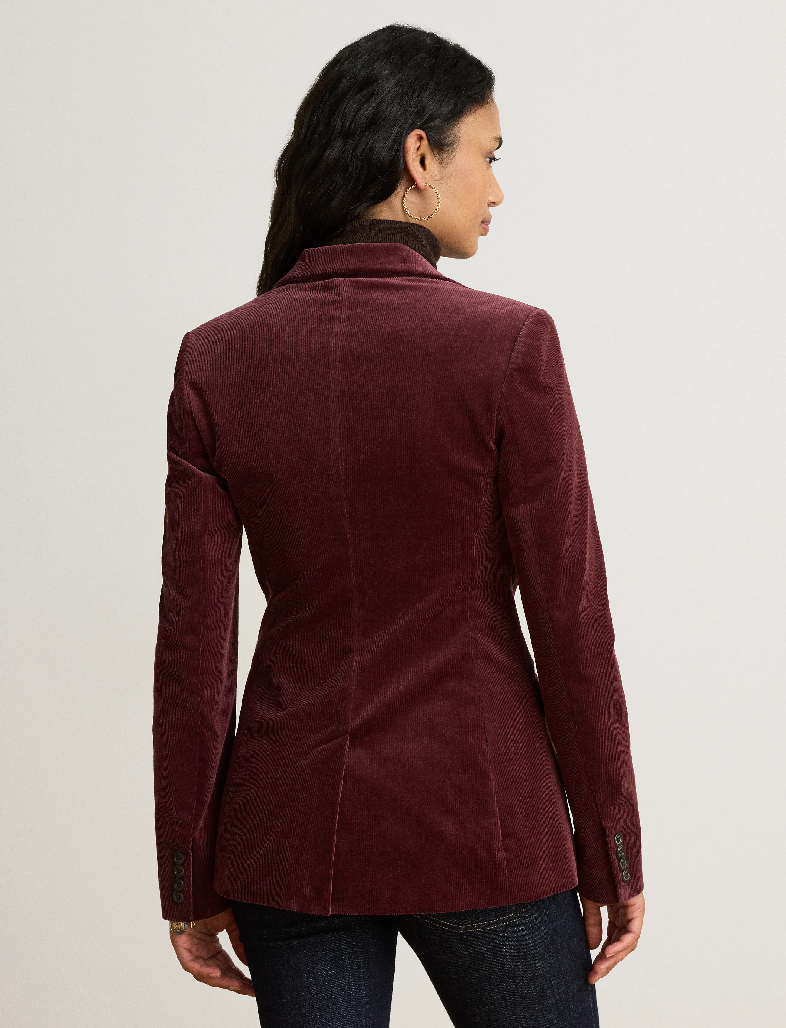 Lauren Ralph Lauren - Manchesterkavaj med bullion - dark garnet - 3