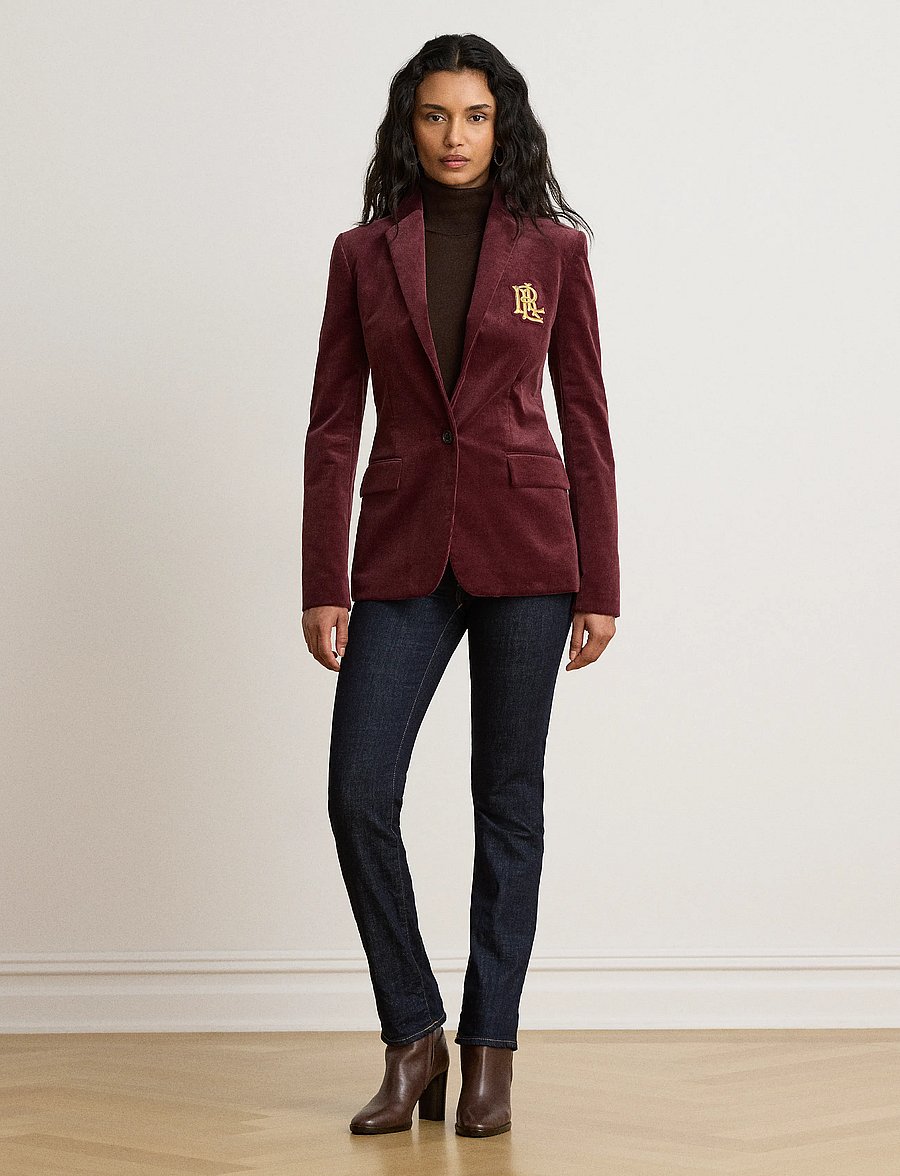 Lauren Ralph Lauren - Bullion Stretch-Cotton Corduroy Blazer - dark garnet - 4
