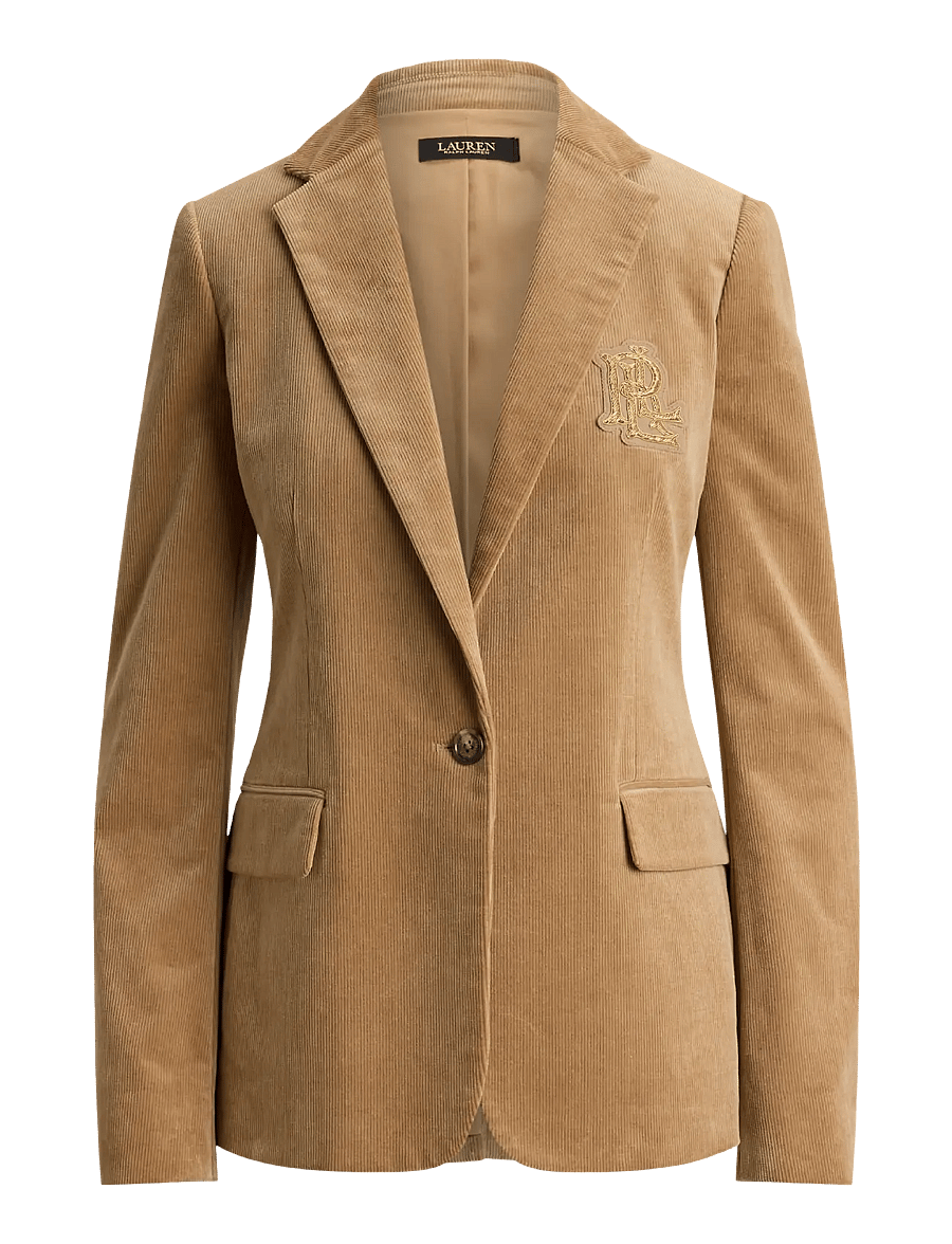 Lauren Ralph Lauren - Bullion Stretch-Cotton Corduroy Blazer - einreihige blazer - lauren camel - 2